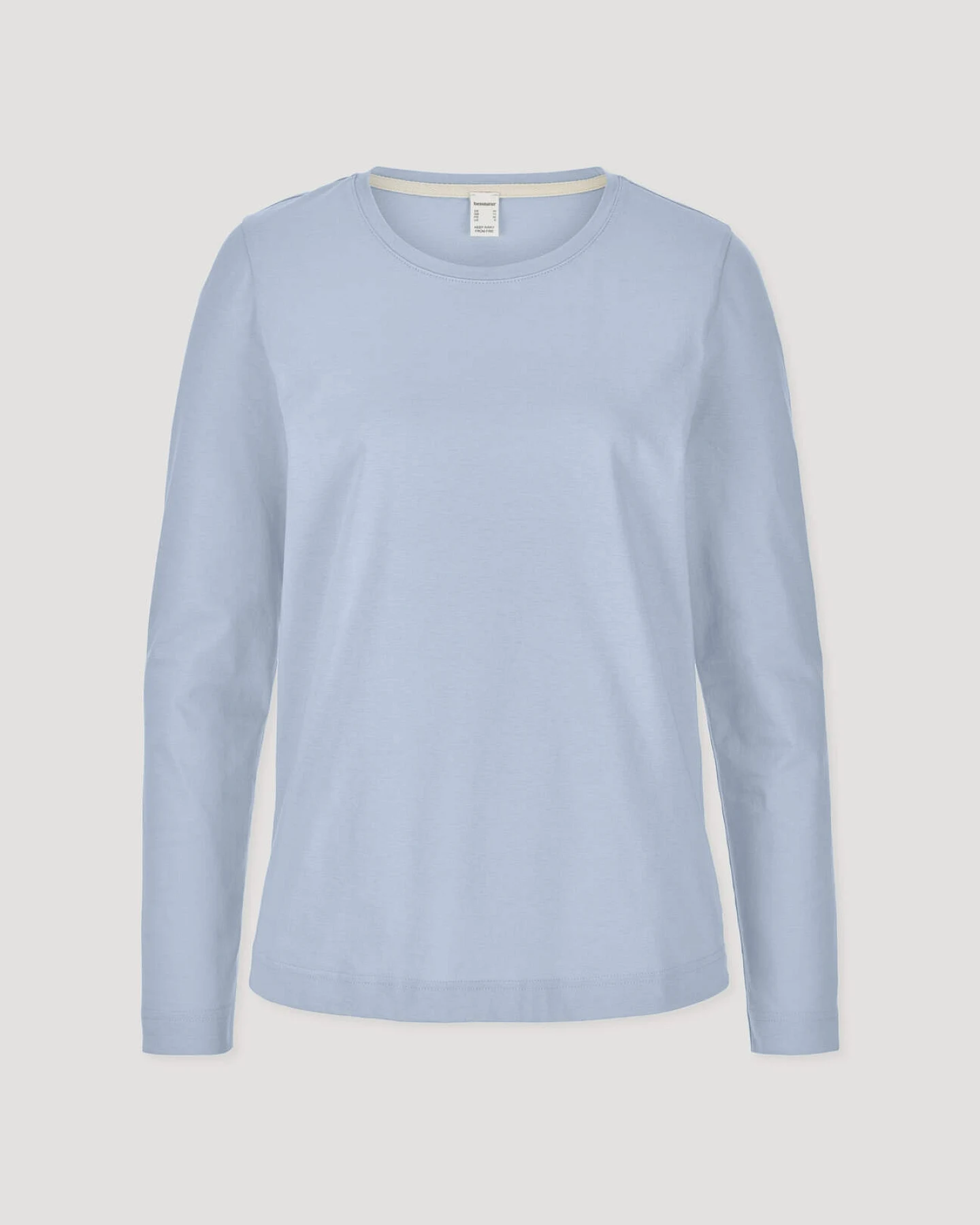 hessnatur Damen Schlaf Shirt PURE COTTON aus Bio-Baumwolle - blau - Größe 38 – Ansicht 3