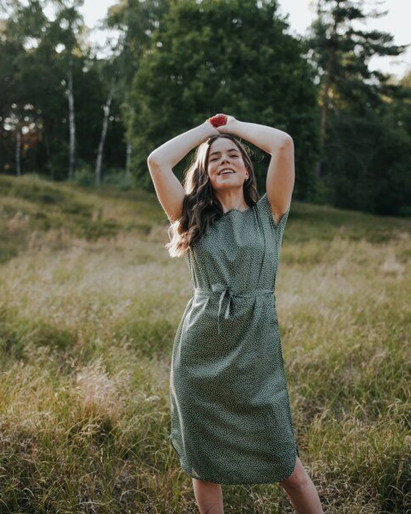 NORDLICHT Damen Kleid ELIN mit Punkten aus 100% Ecovero – Ansicht 3