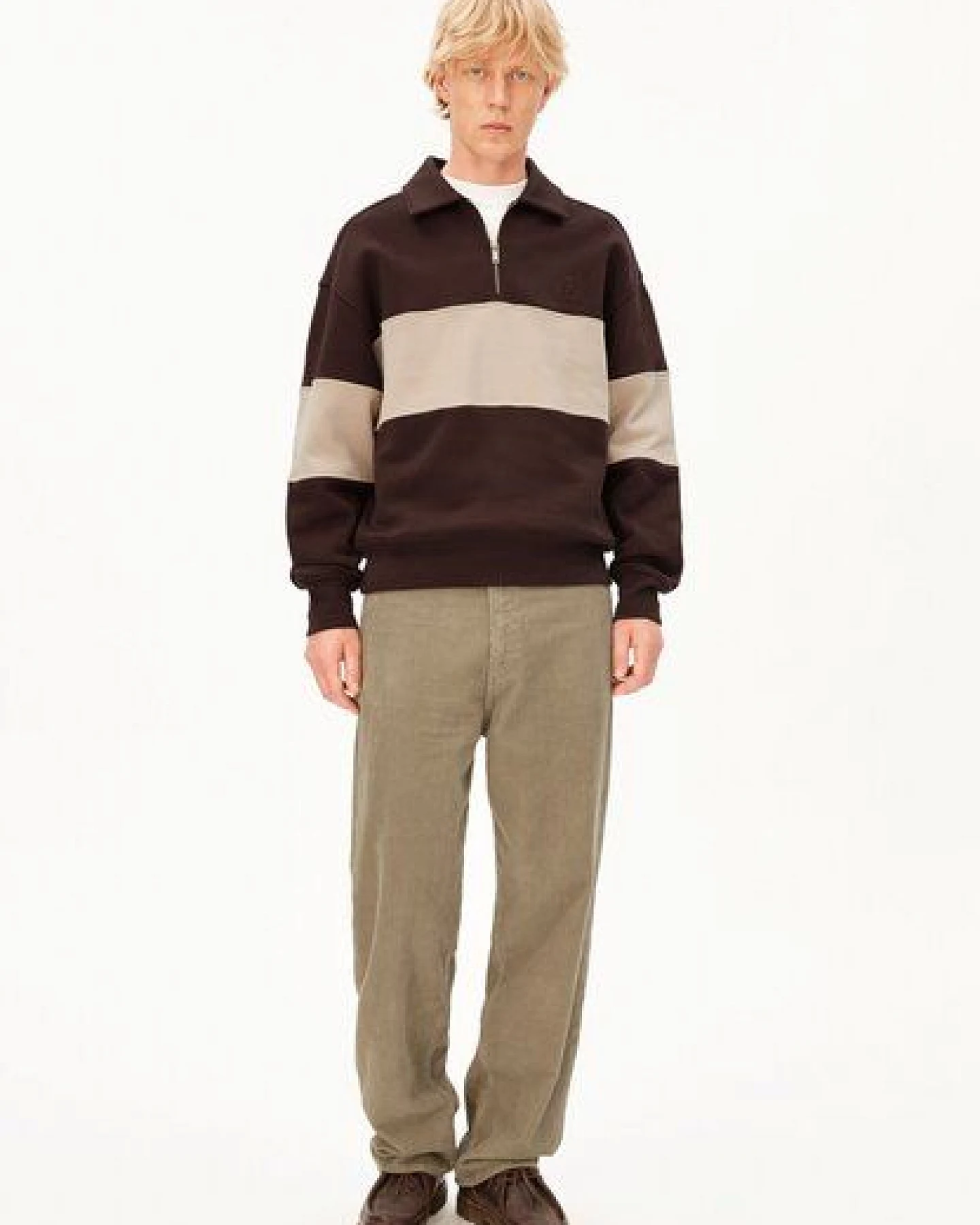 ARMEDANGELS STRIPED TROYER Herren Sweatshirt aus 100% Bio-Baumwolle – Ansicht 4