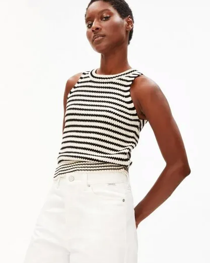ARMEDANGELS STRIPE Damen Stricktop aus 100% Bio-Baumwolle