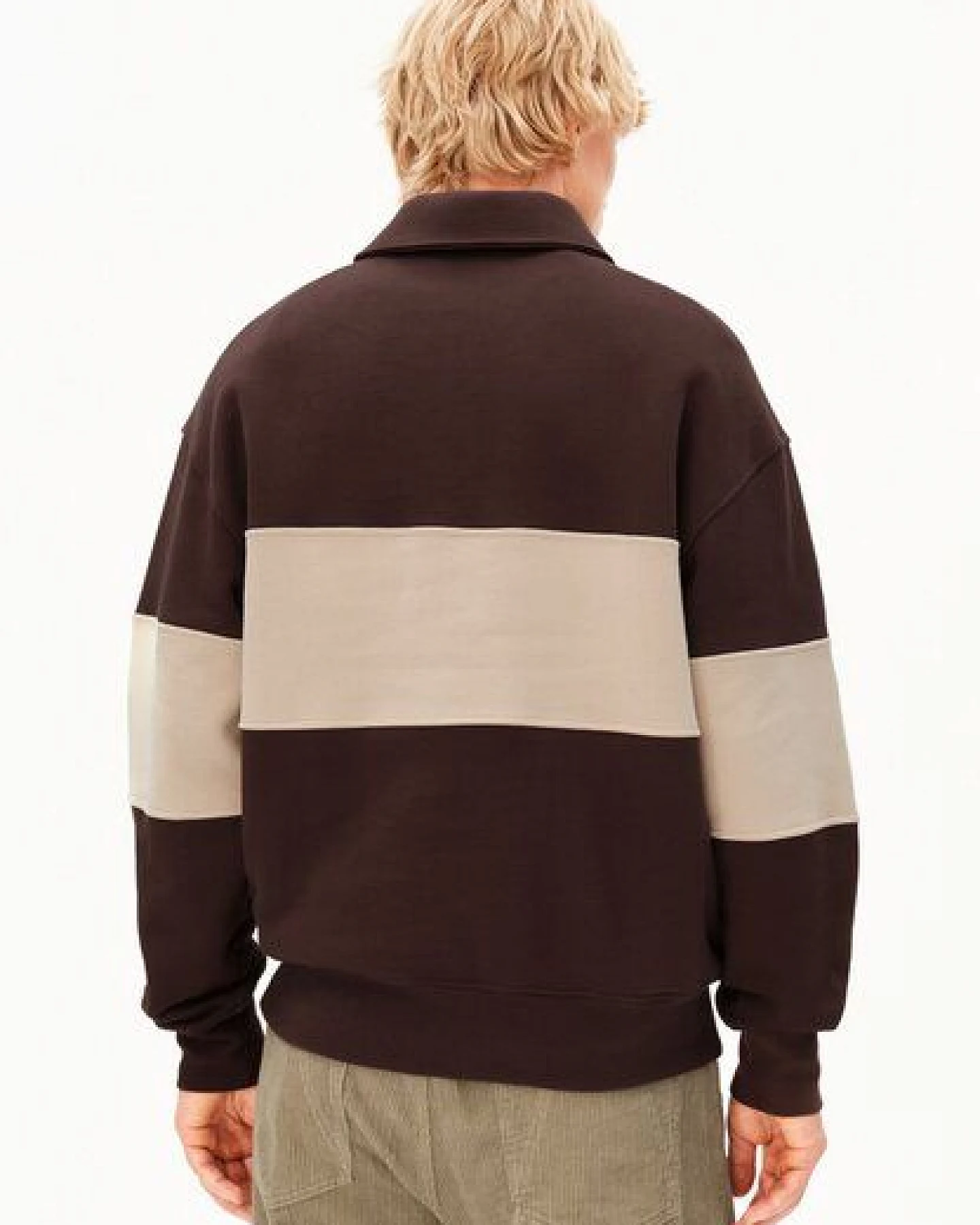 ARMEDANGELS STRIPED TROYER Herren Sweatshirt aus 100% Bio-Baumwolle – Ansicht 2