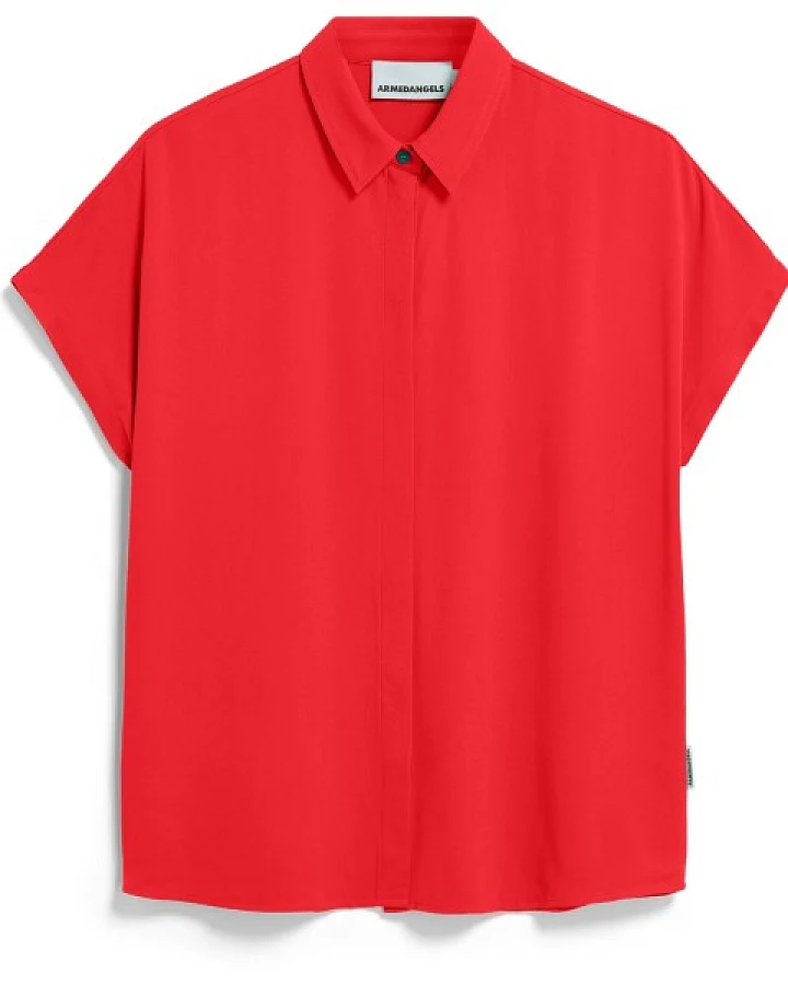ARMEDANGELS - Women's Larisaana - Bluse Gr L rot