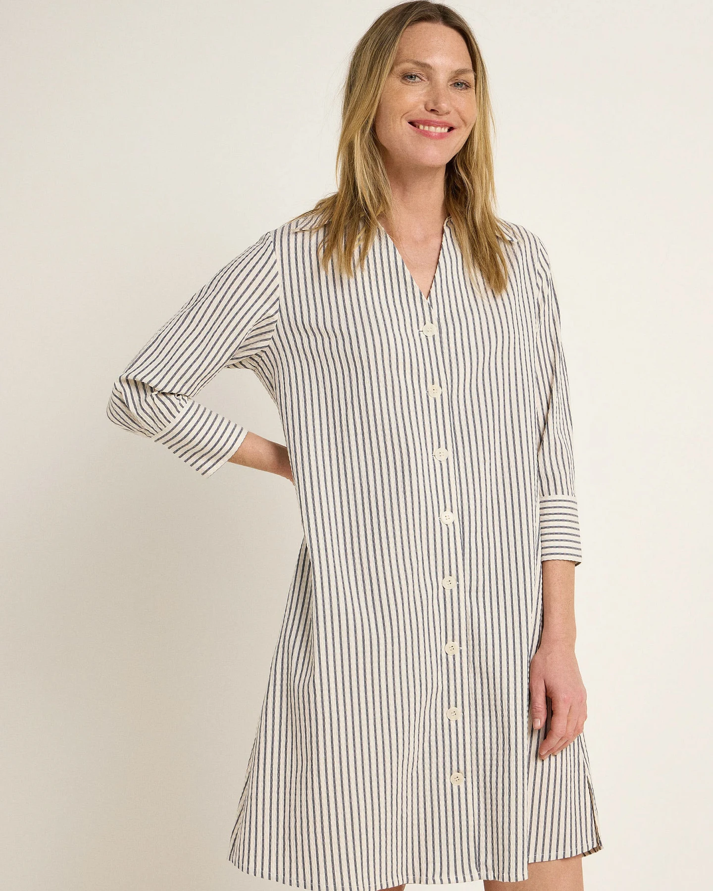 Streifen Hemdblusenkleid (OCS) – Ansicht 3