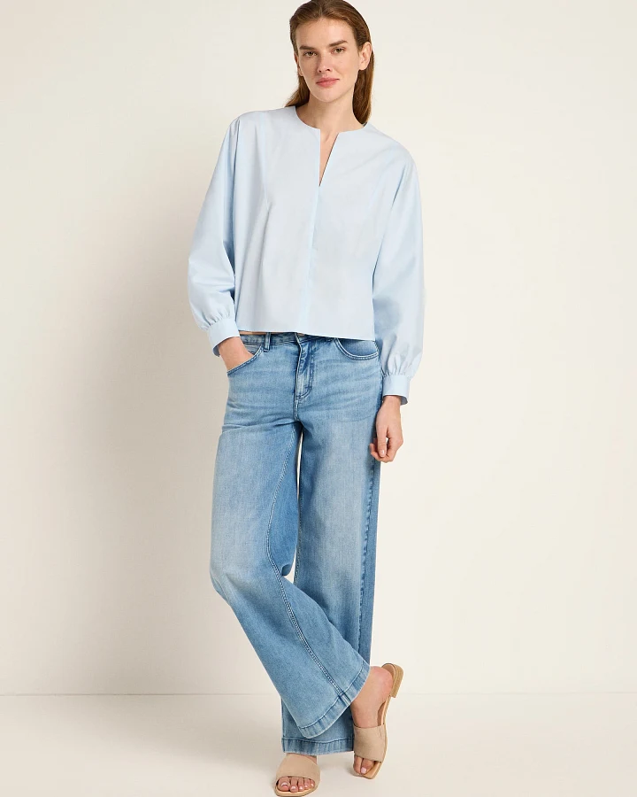 Bluse mit Kräuseln