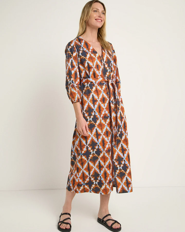 Midikleid mit Schlitz (GOTS)