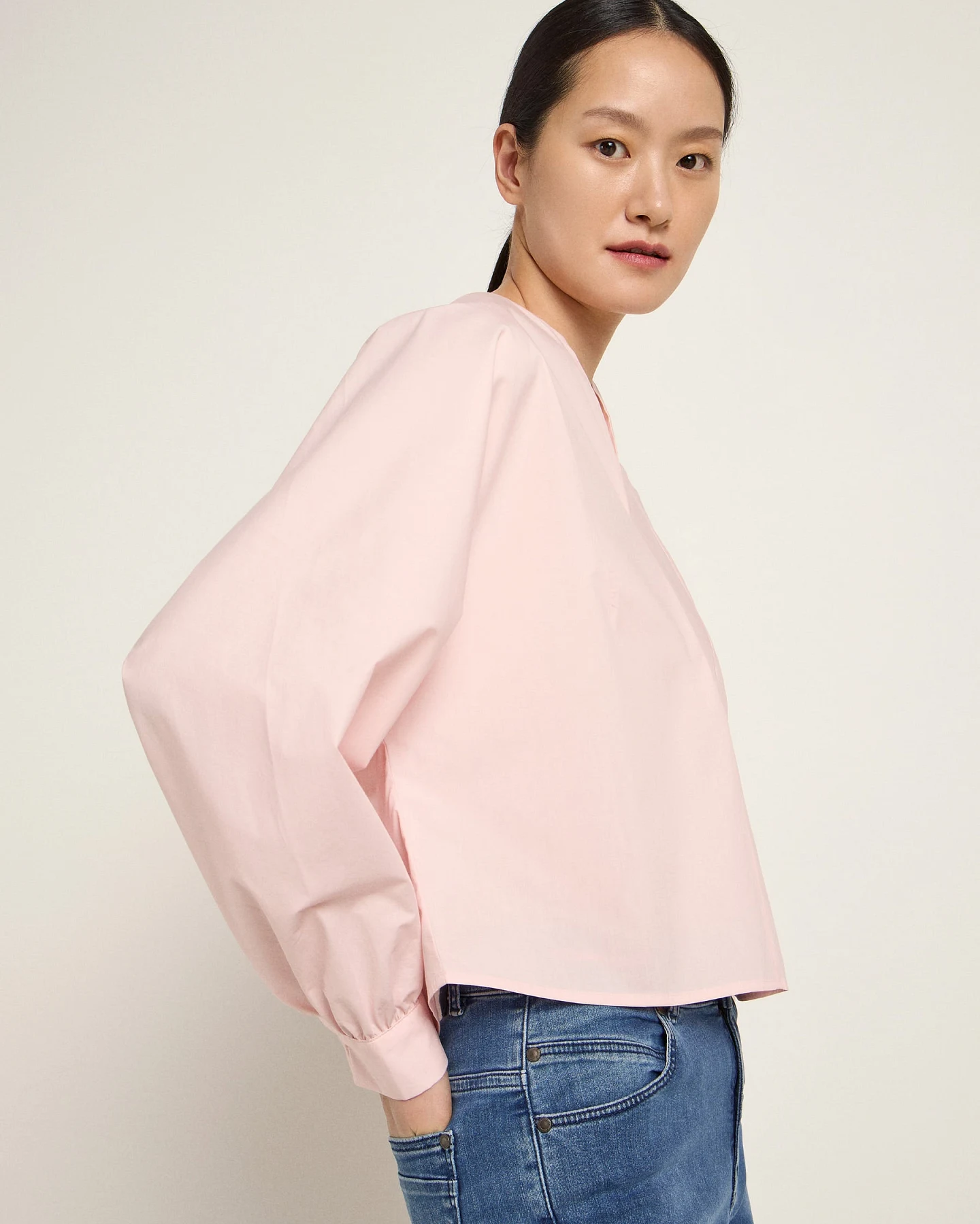 Bluse mit Kräuseln – Ansicht 3