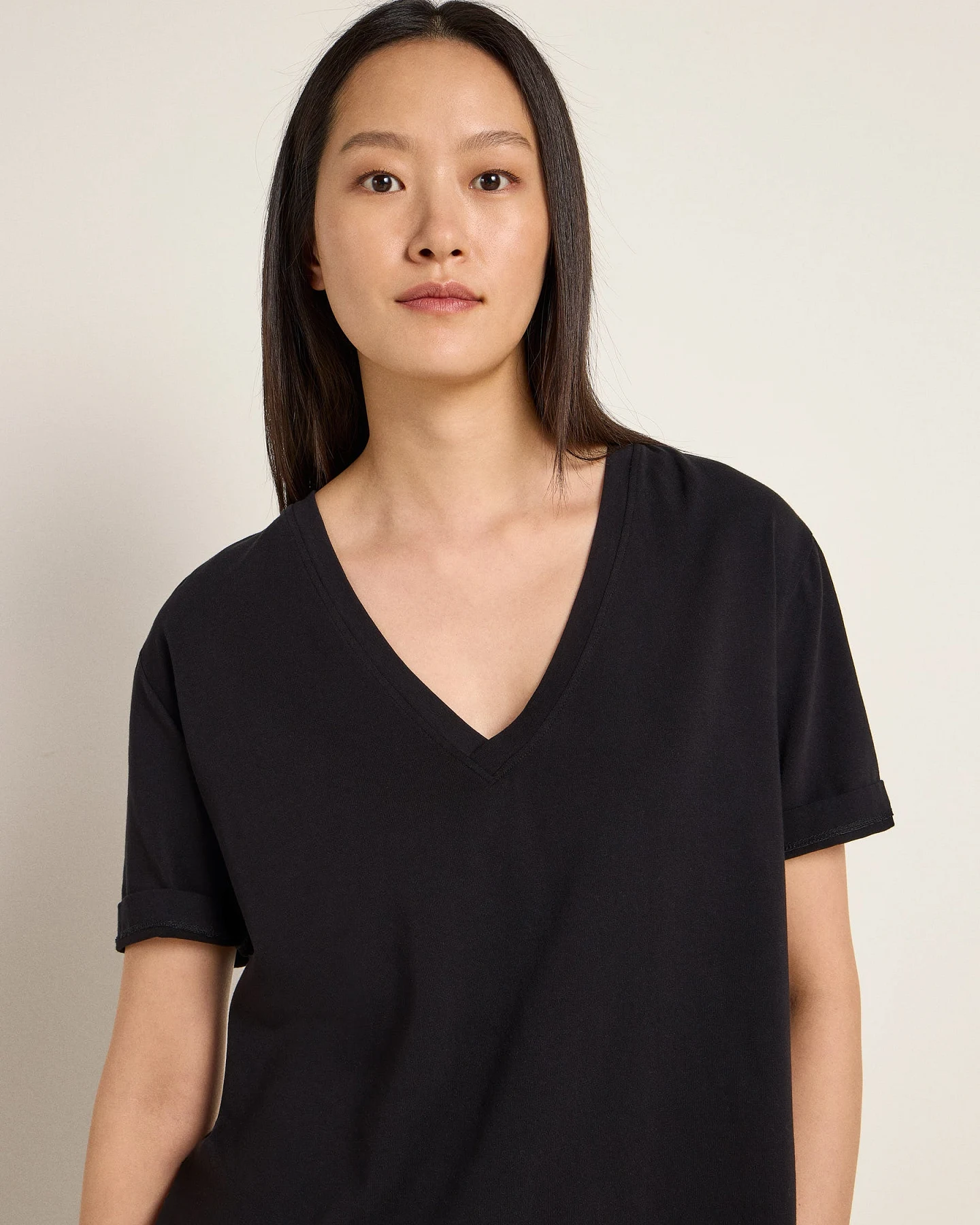 Shirt mit V-Ausschnitt (GOTS) – Ansicht 3
