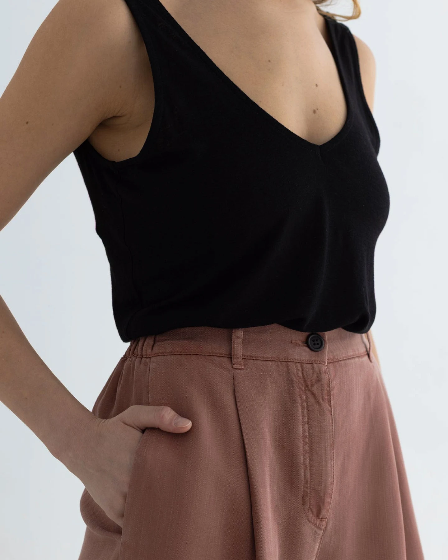 TWOTHIRDS Damen vegan Top Toas Schwarz – Ansicht 2