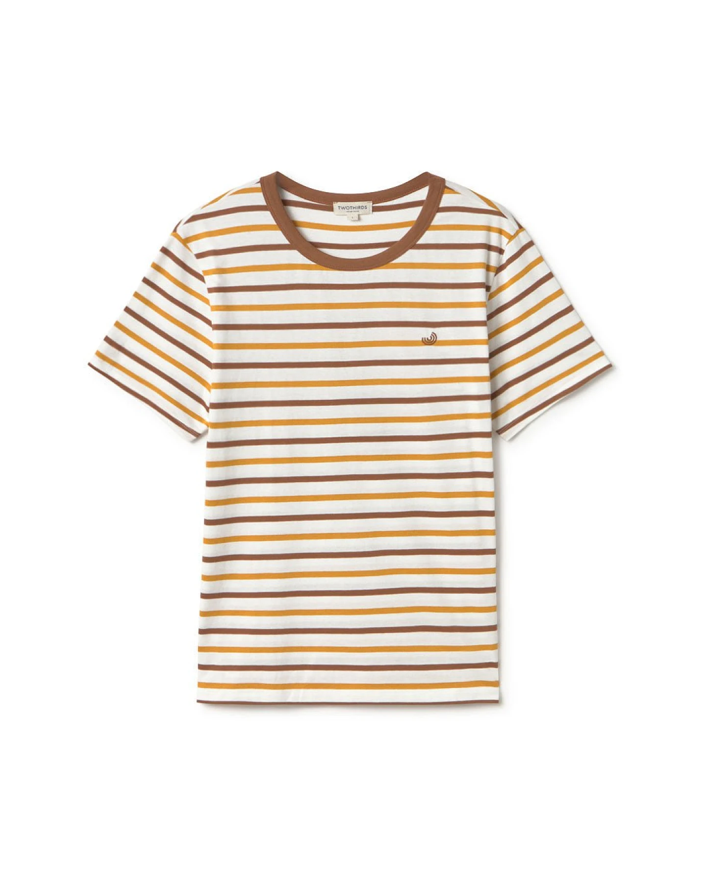 TWOTHIRDS Herren vegan T-Shirt Burleigh Retro Stripes Braun – Ansicht 2
