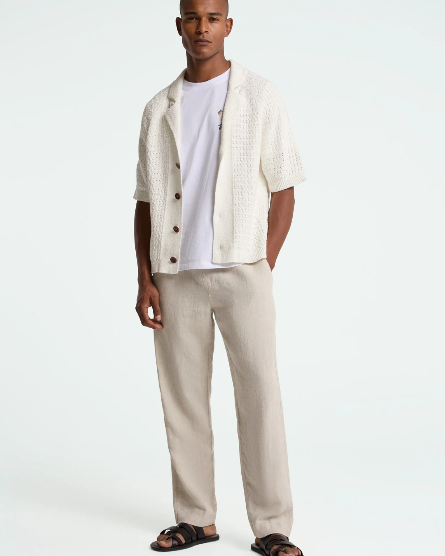 Kings of Indigo Herren vegan Hose Martin Ungefärbt Beige – Ansicht 2
