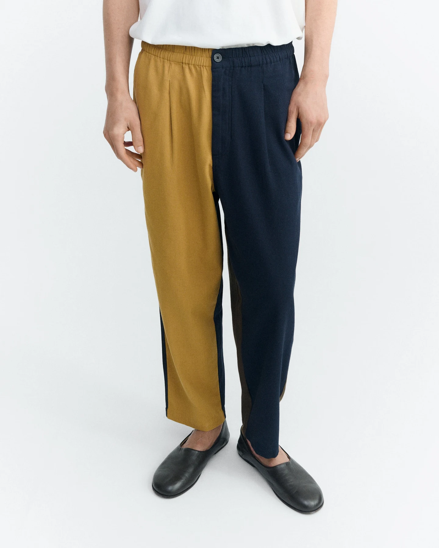 Thinking MU Herren vegan Hose Loose Luc Navy/Yellow – Ansicht 2