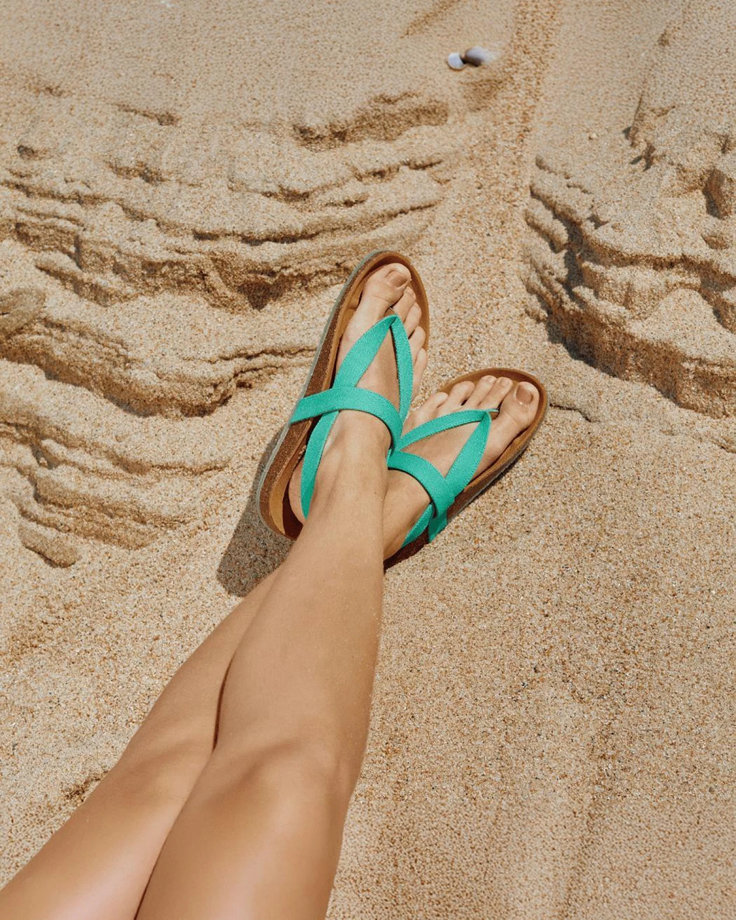 Zouri Damen vegan Sandalen Insel See Grün – Ansicht 2