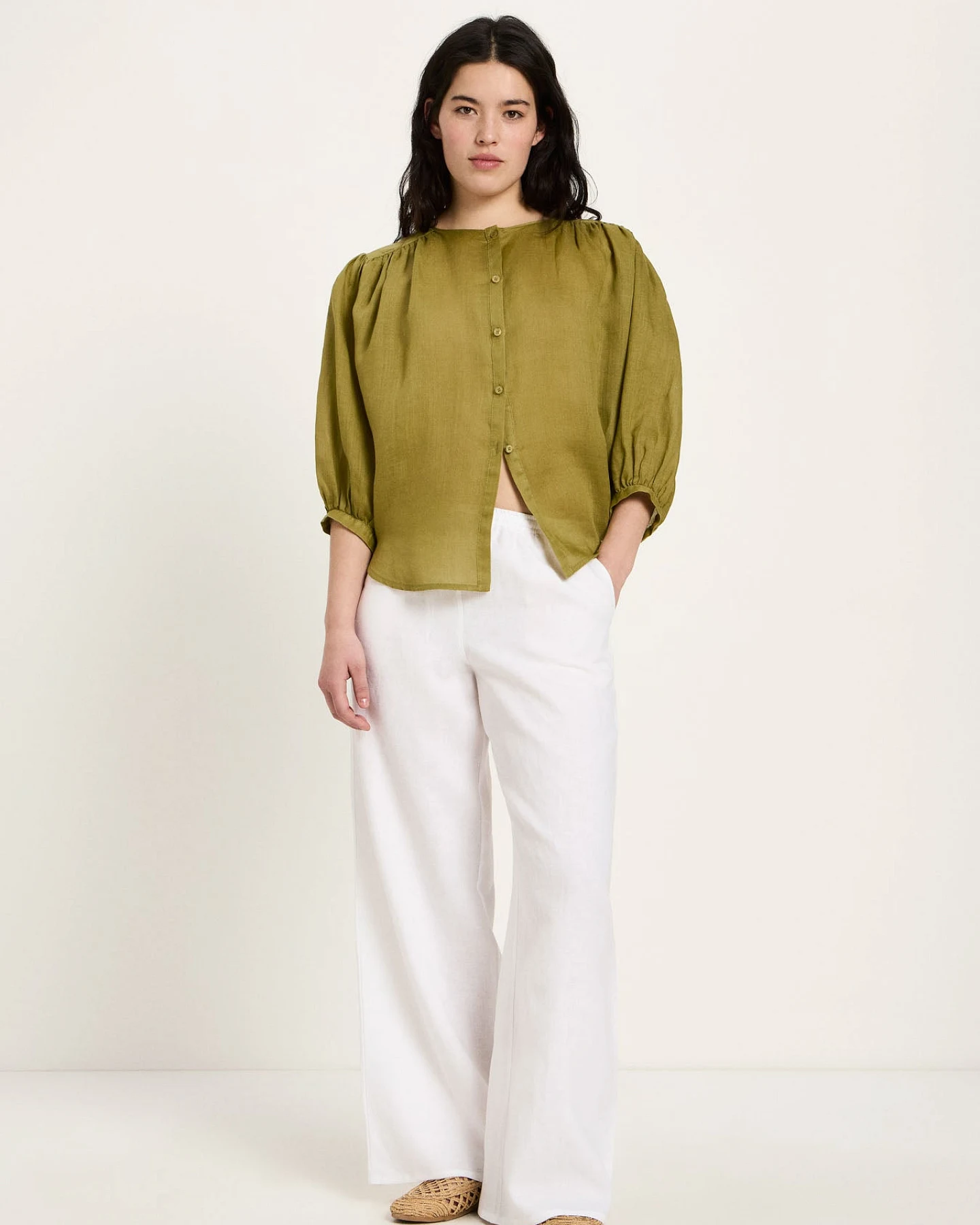 Bluse mit Kräuseln – Ansicht 3