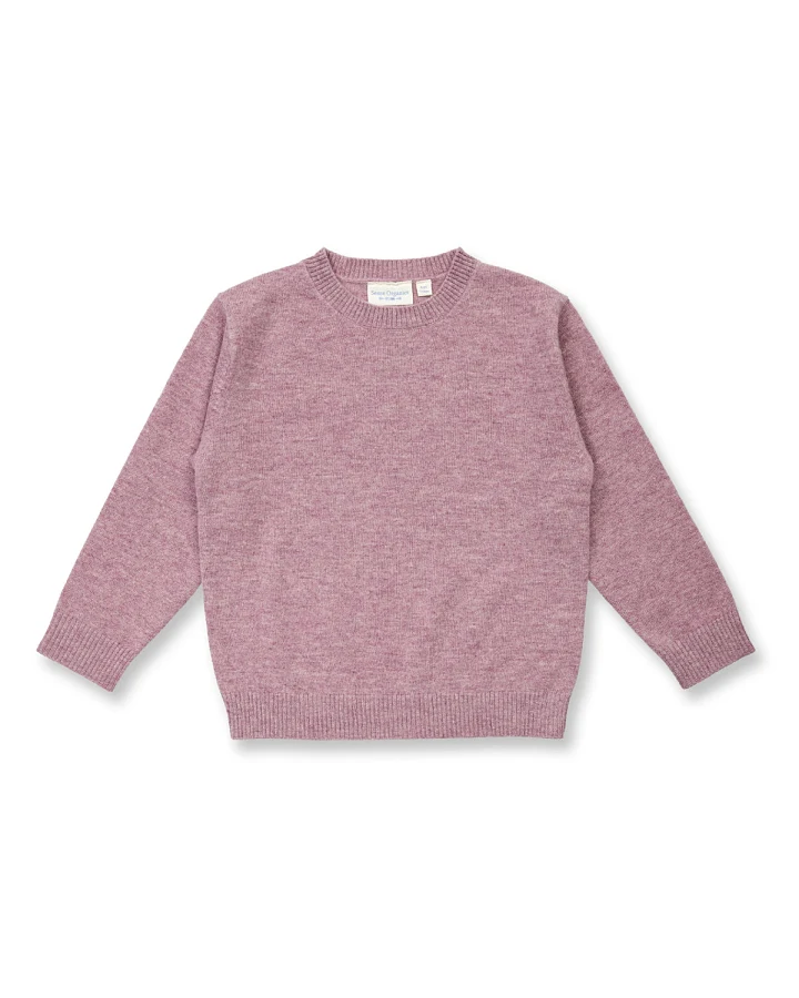 Sense Organics - Merino-Strickpullover mauve melange