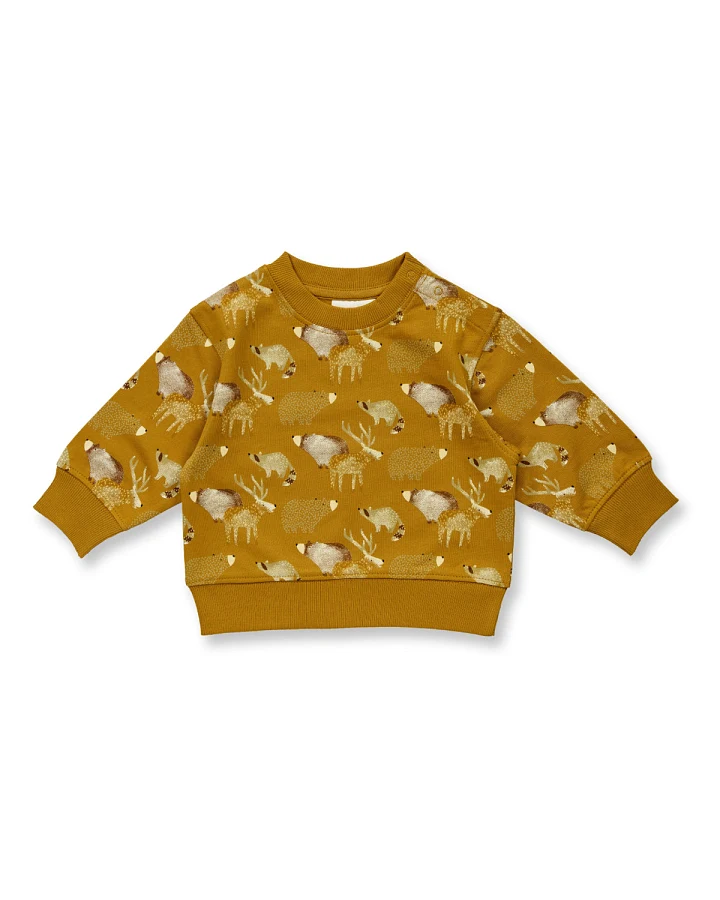 Sense Organics - Sweat-Pullover "Elch" curry