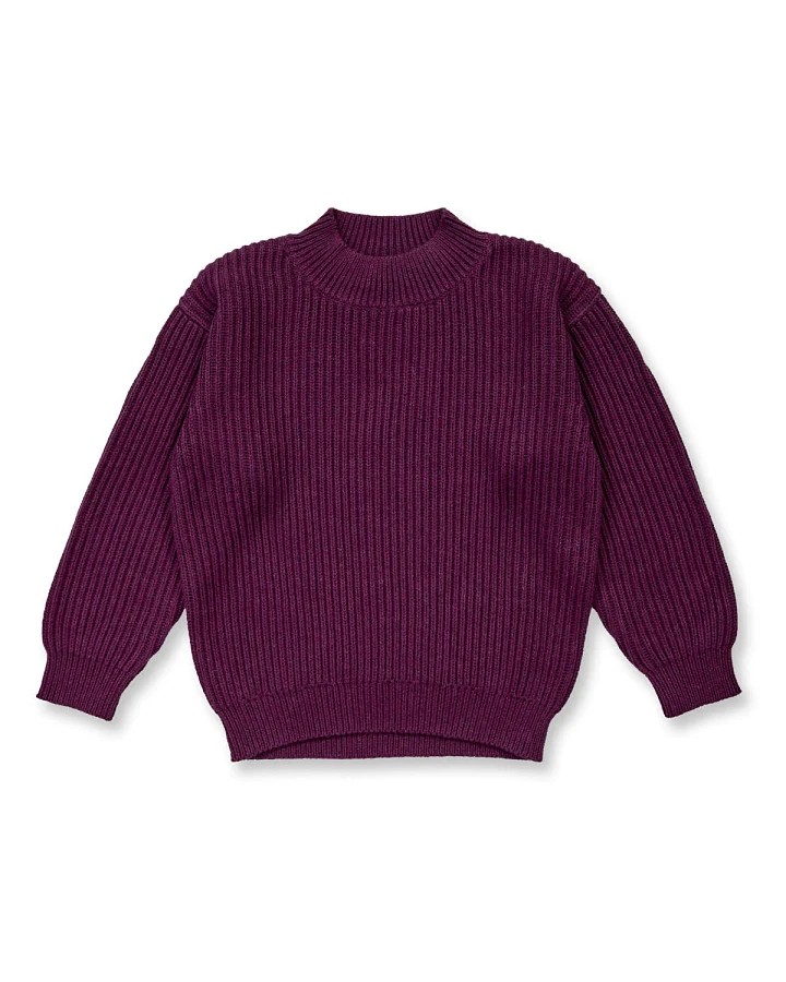 Sense Organics - Strick-Pullover bordeaux