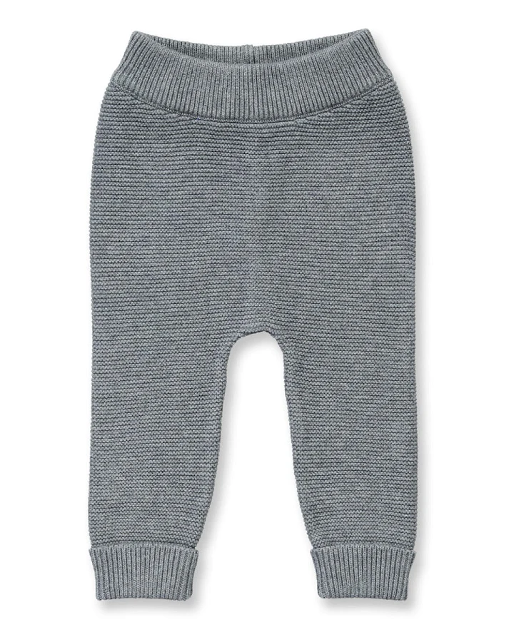Sense Organics - Strick-Hose grau melange