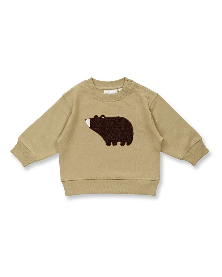 Sense Organics - Sweat-Pullover "Bär" hellbraun