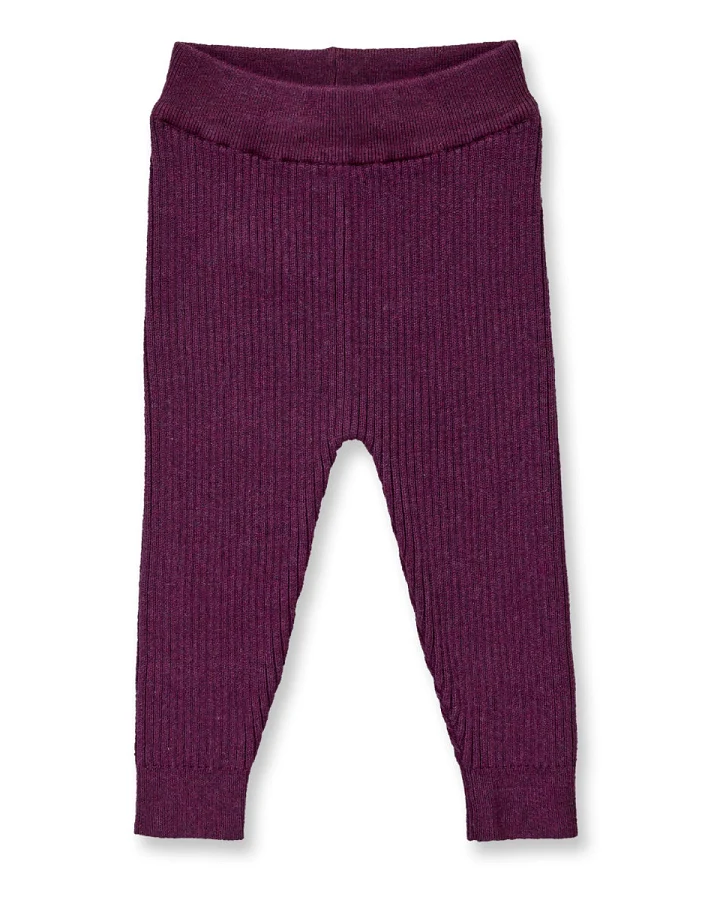 Sense Organics - Strick-Leggings bordeaux melange