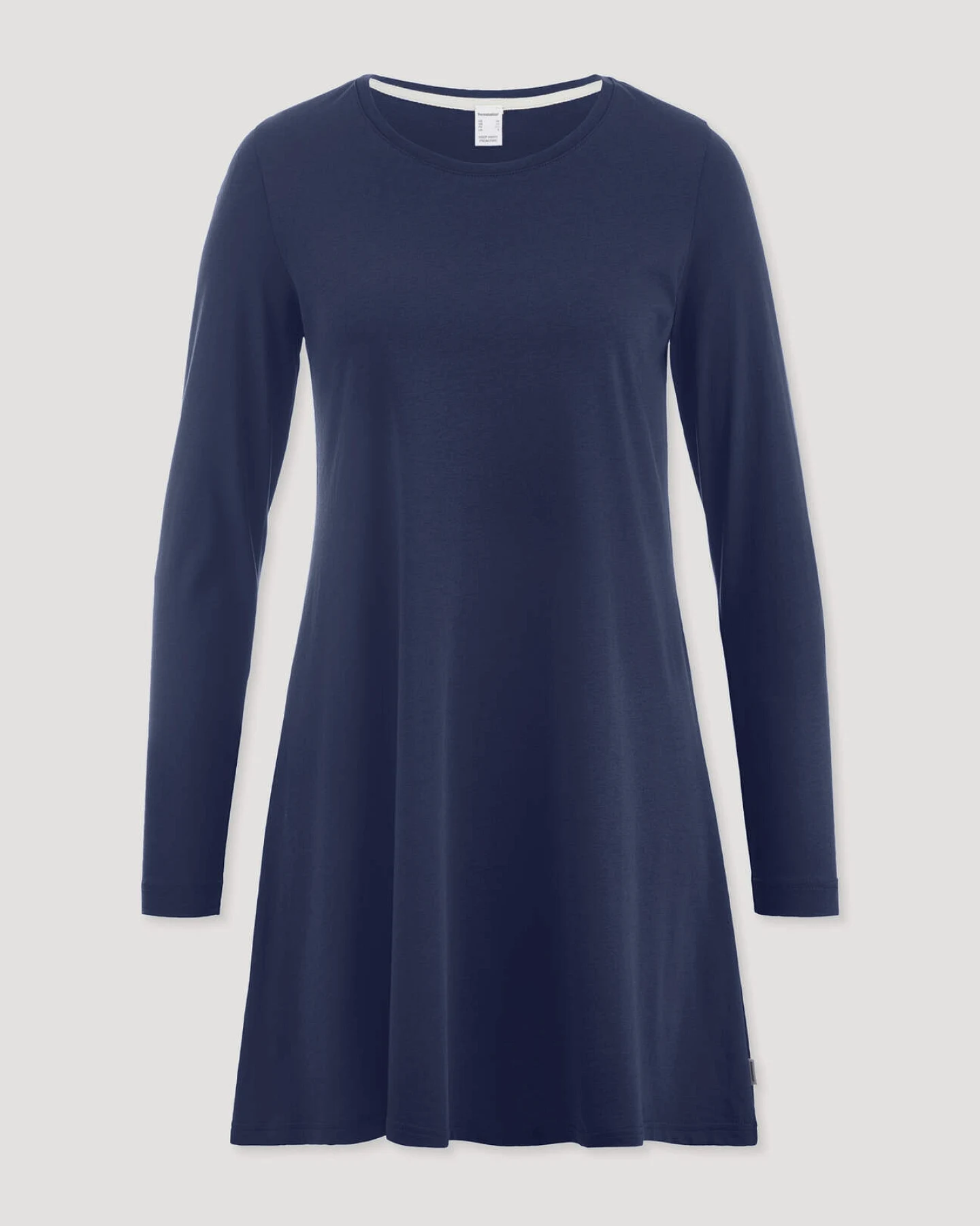 hessnatur Damen Nachthemd PURE COTTON aus Bio-Baumwolle - blau - Größe 48 – Ansicht 3