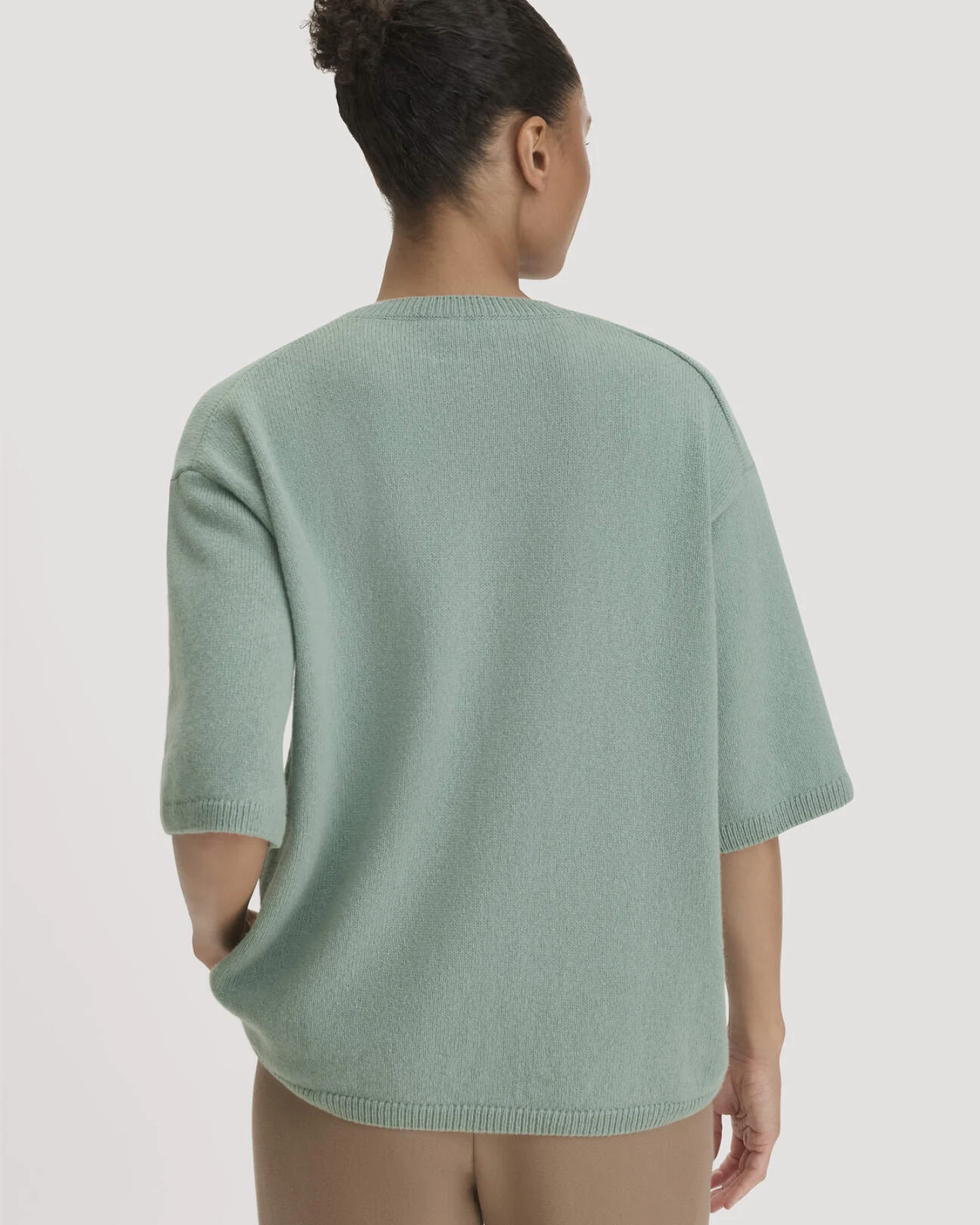 hessnatur Damen Strick Pullover Oversize aus Bio-Merinowolle mit Bio-Baumwolle - blau - Größe XS – Ansicht 3