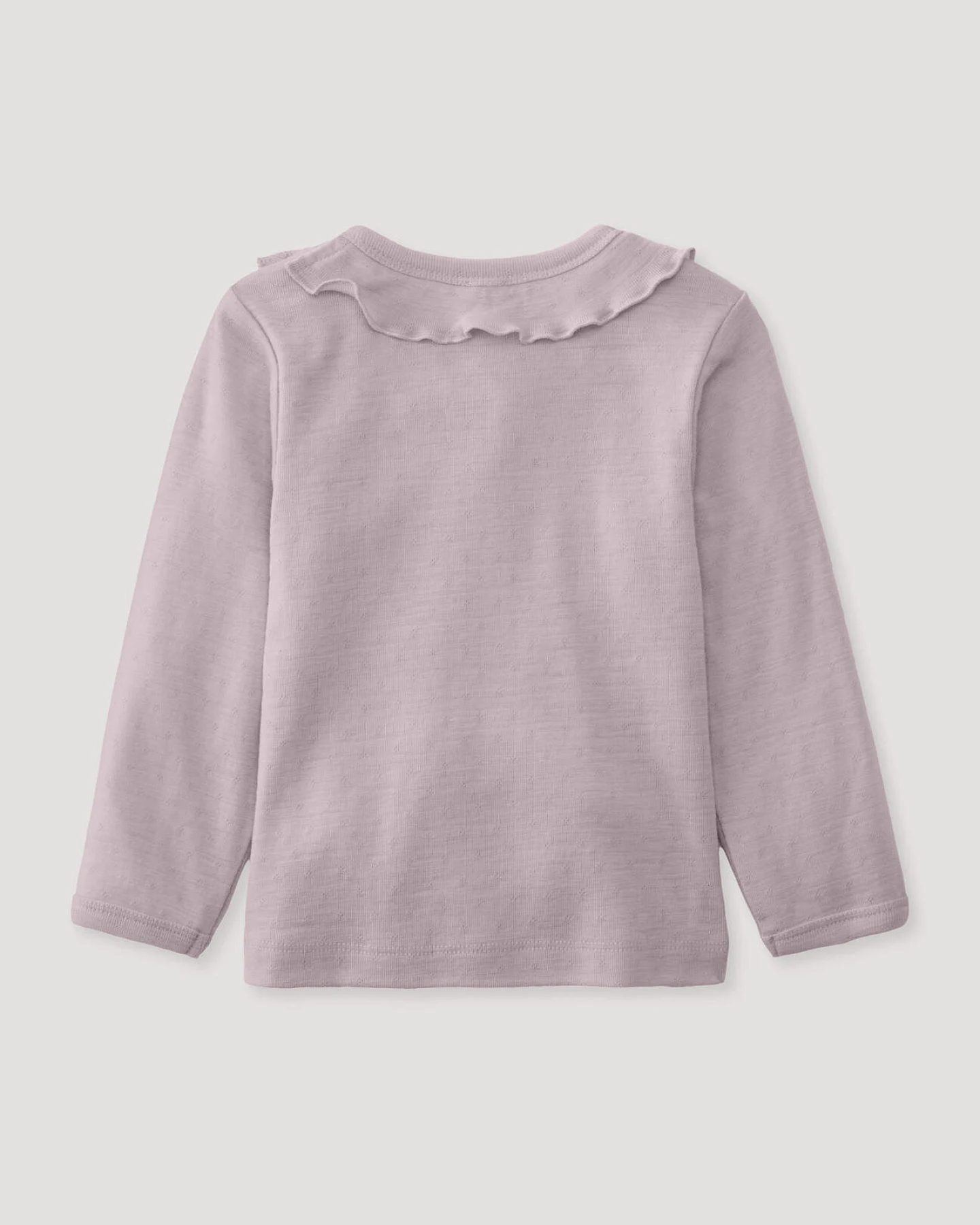 hessnatur Baby Langarmshirt Pointelle aus Bio-Merinowolle - rosa - Größe 62/68 – Ansicht 2