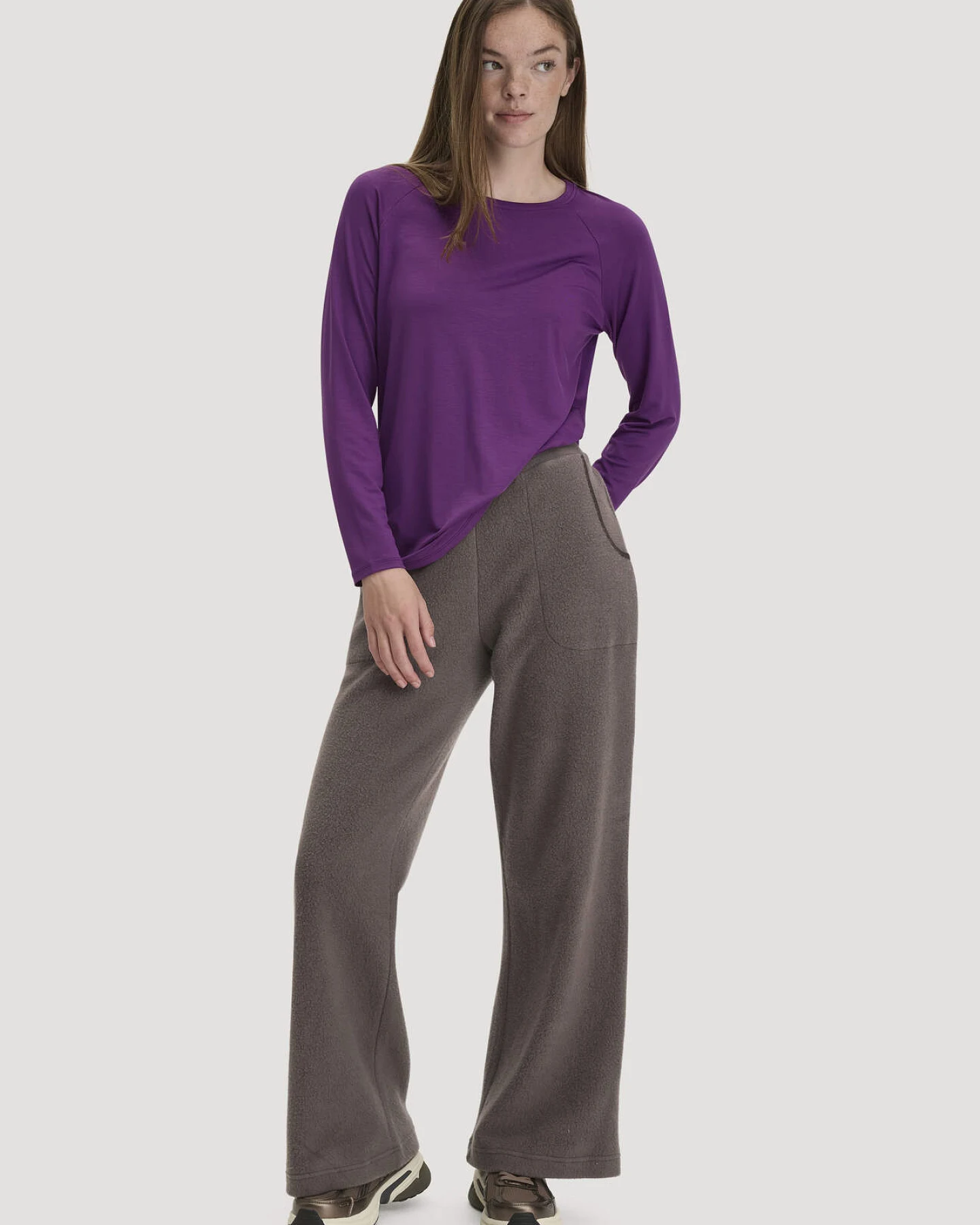 hessnatur Loungewear Longsleeve Regular ACTIVE COMFORT aus TENCEL™ Lyocell - lila - Größe 34 – Ansicht 2