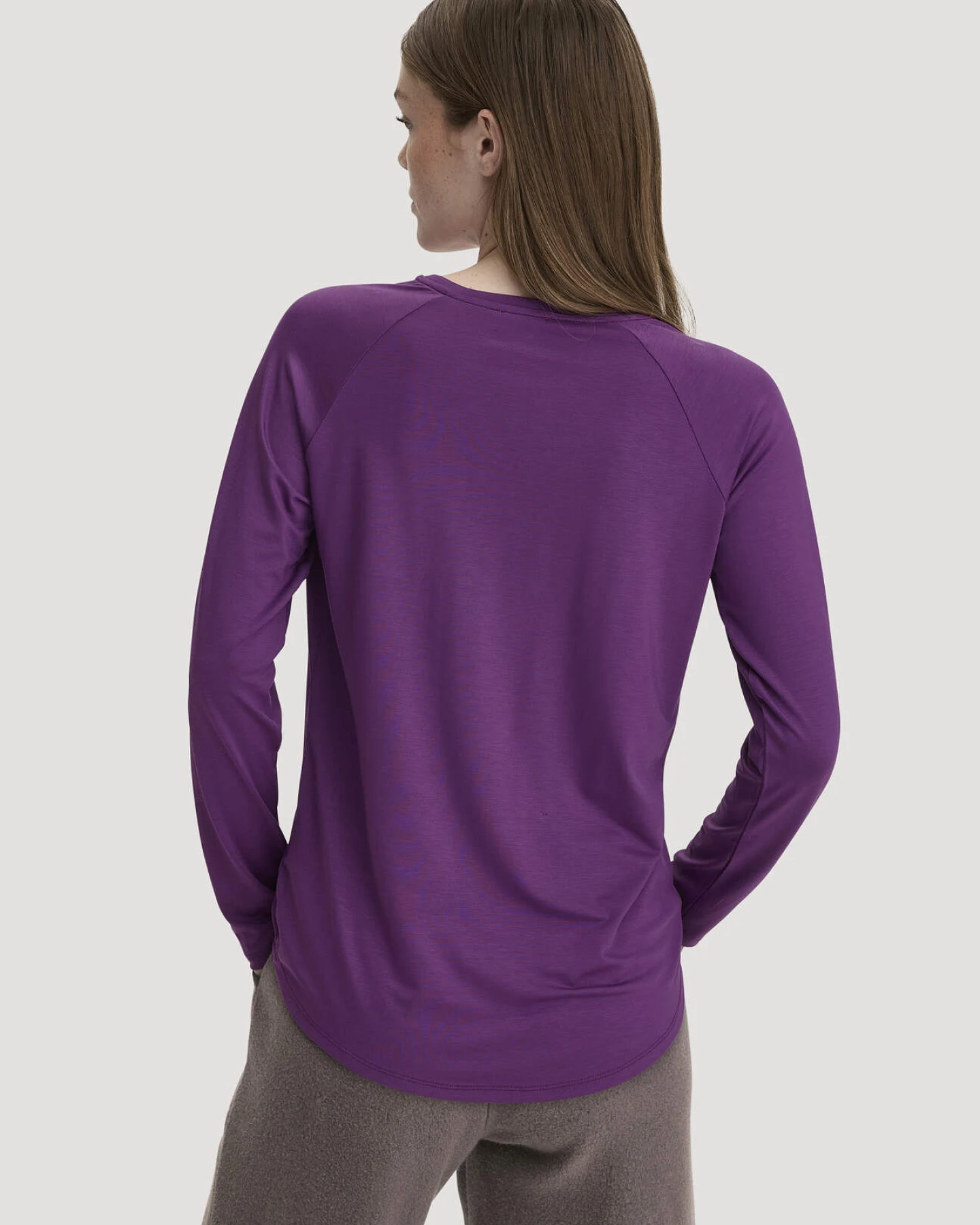 hessnatur Loungewear Longsleeve Regular ACTIVE COMFORT aus TENCEL™ Lyocell - lila - Größe 42 – Ansicht 3