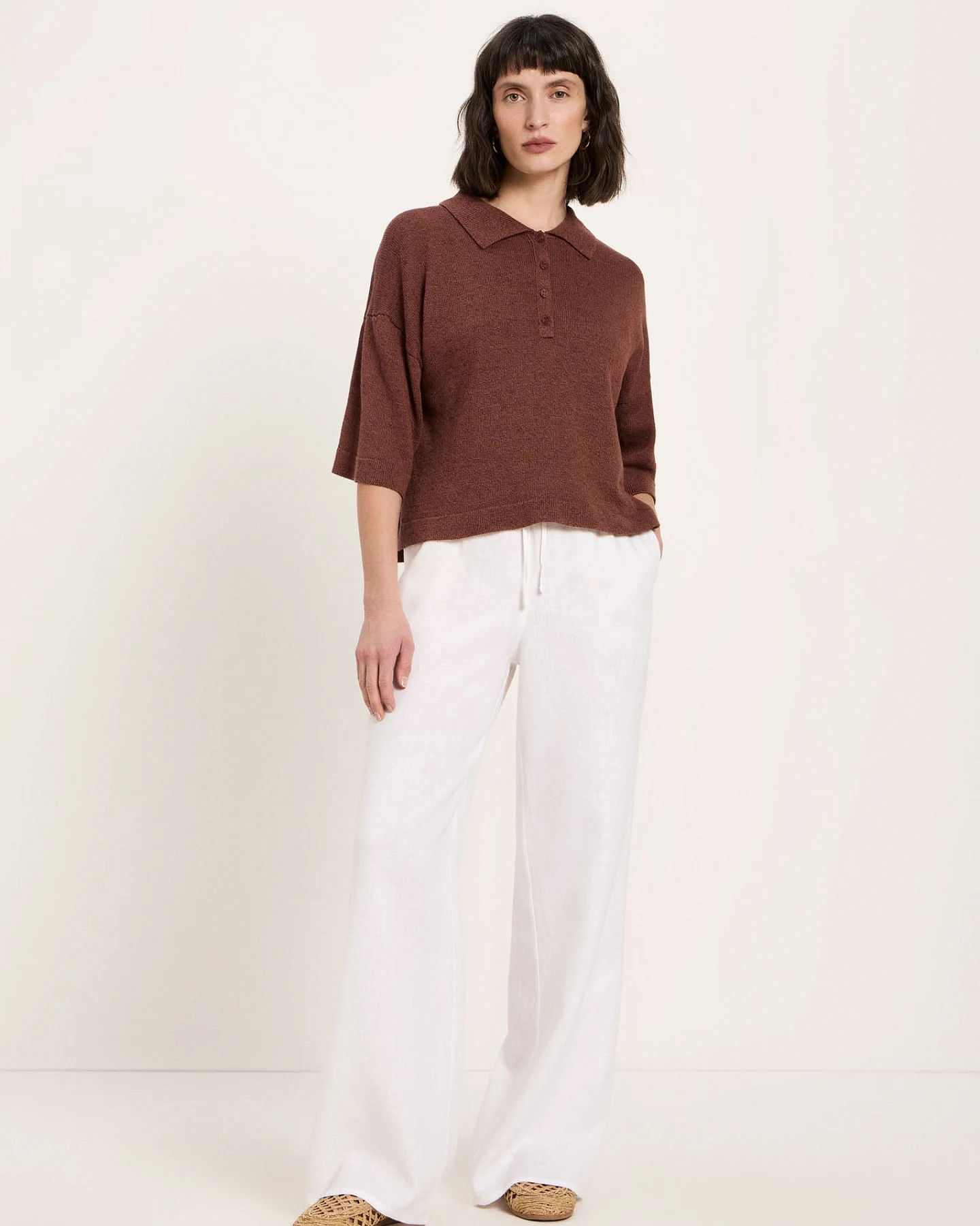 Halbarmpullover mit Polo-Kragen – Ansicht 2