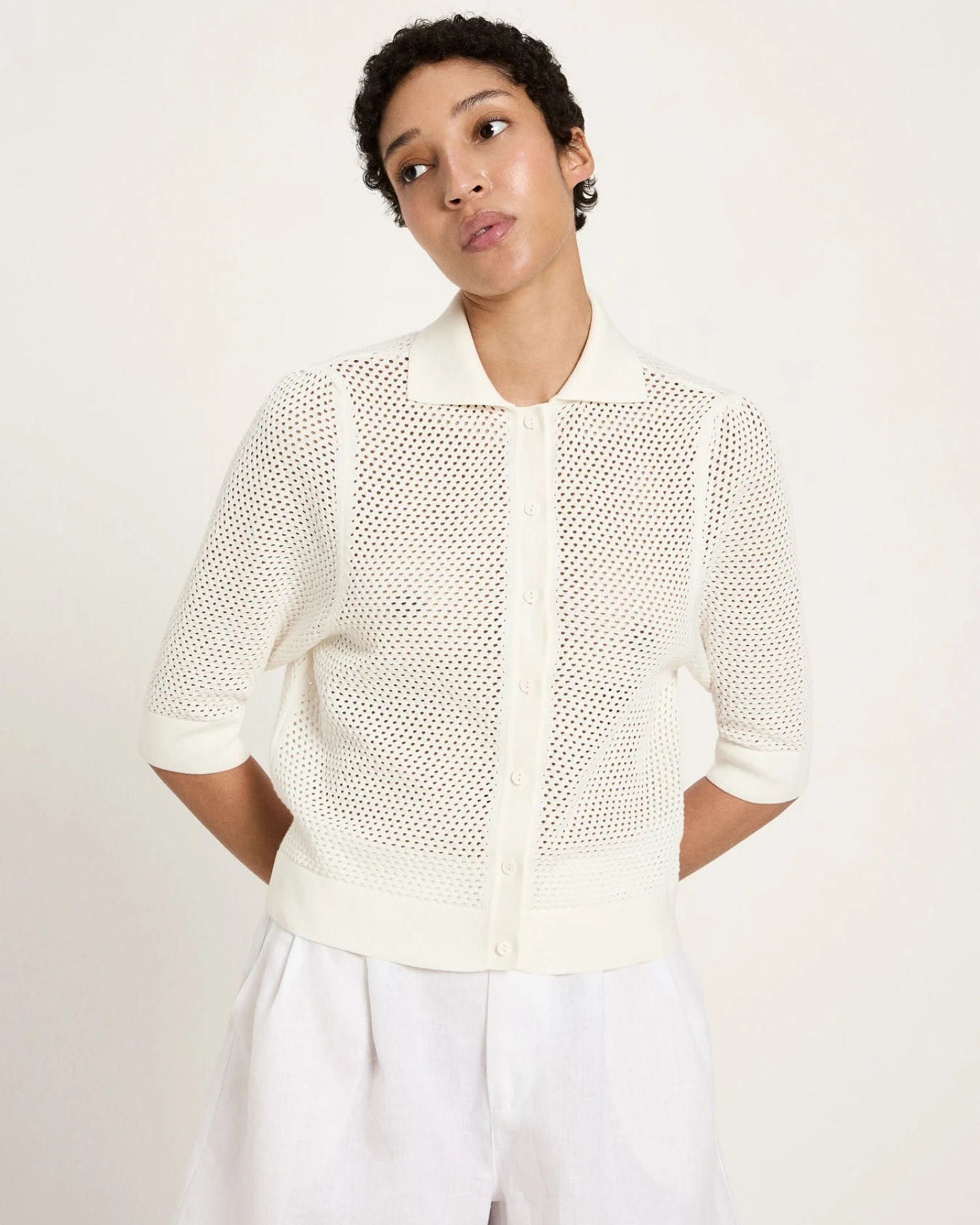 Strickjacke kurzarm (GOTS) – Ansicht 4