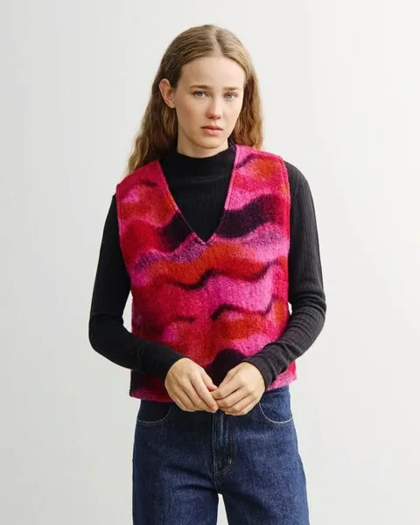 Rotholz Damen Weste - Cropped Vest – Ansicht 3