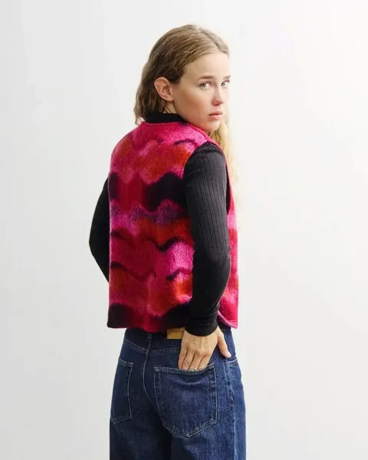 Rotholz Damen Weste - Cropped Vest – Ansicht 4