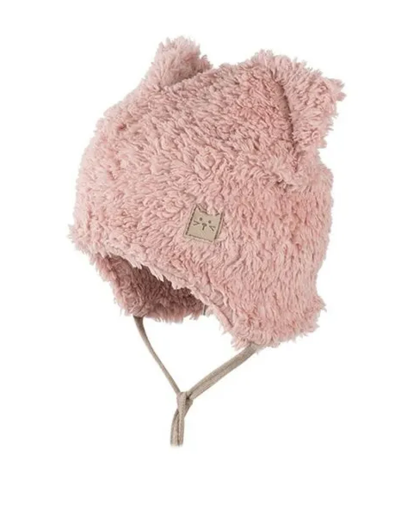 Pure pure by Bauer Herbst-/Wintermütze aus Bio-Baumwoll-Plüsch in blush-pink – Ansicht 2