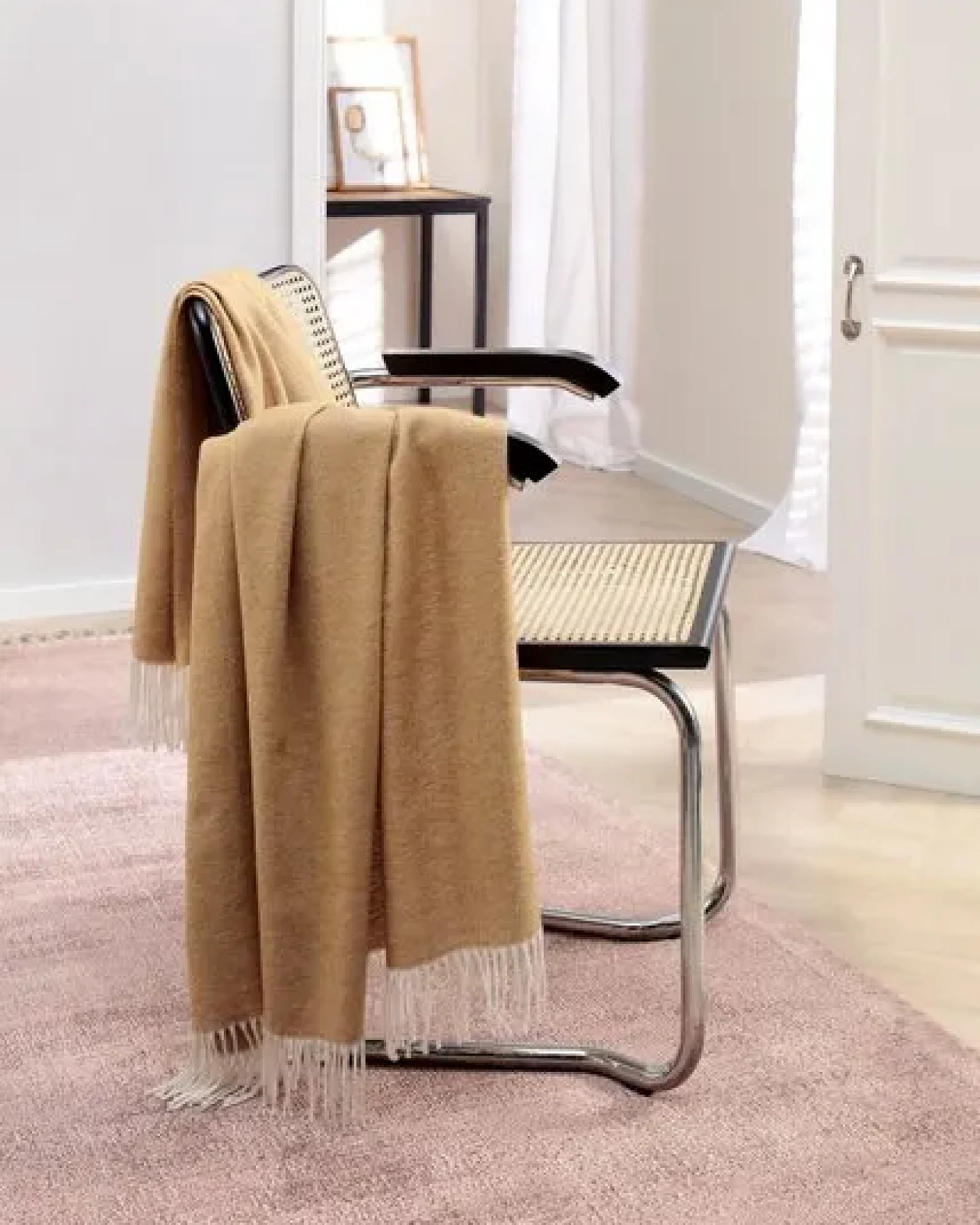 biederlack Fransenplaid Structure - herrlich leicht tolle Farben – Ansicht 2