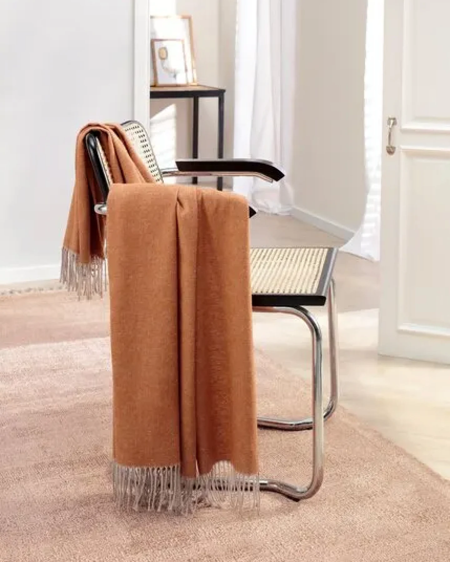 biederlack Fransenplaid Structure - herrlich leicht tolle Farben – Ansicht 2