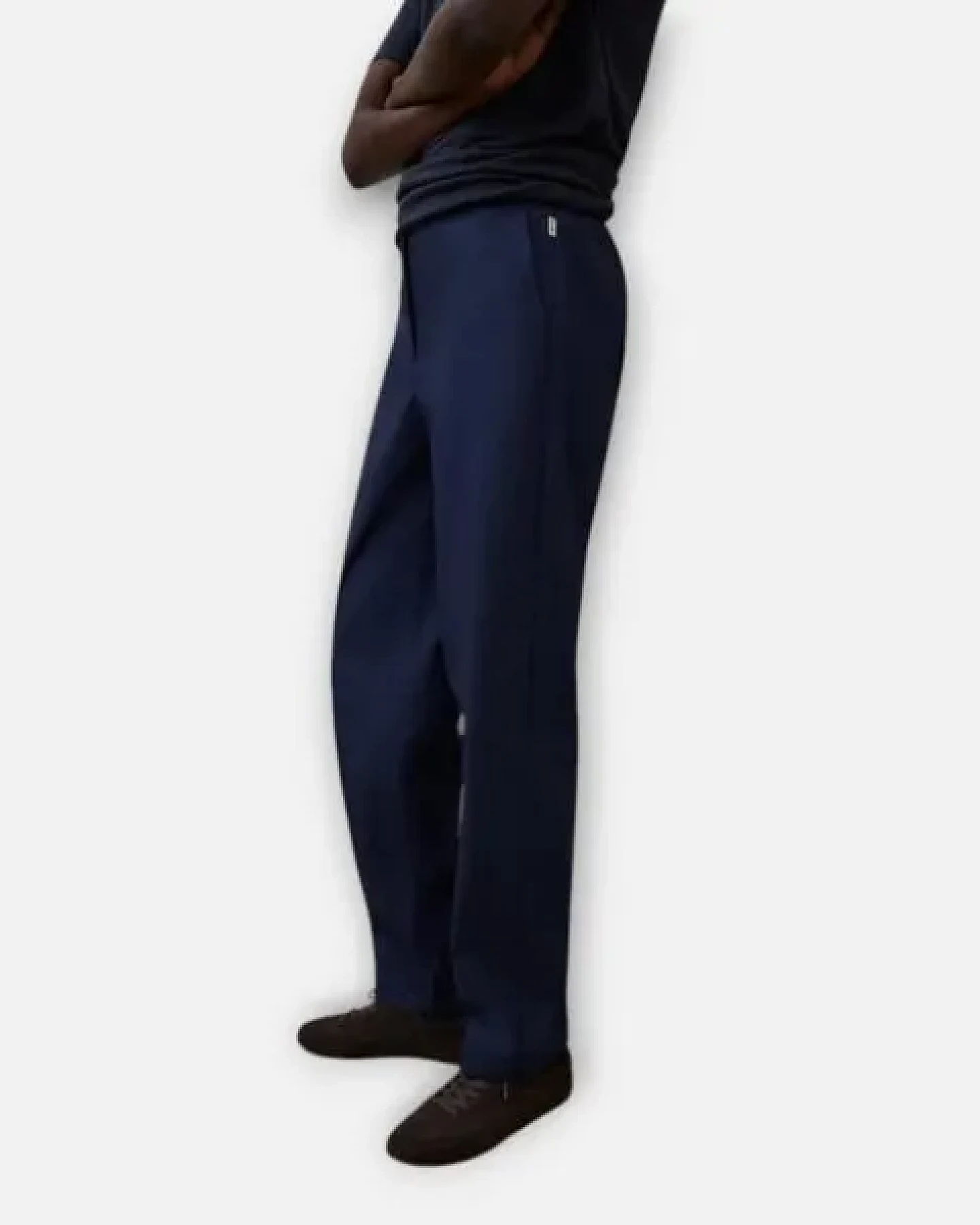 ECOALF dunkelblaue Hose aus 100 % Baumwolle – Ansicht 4