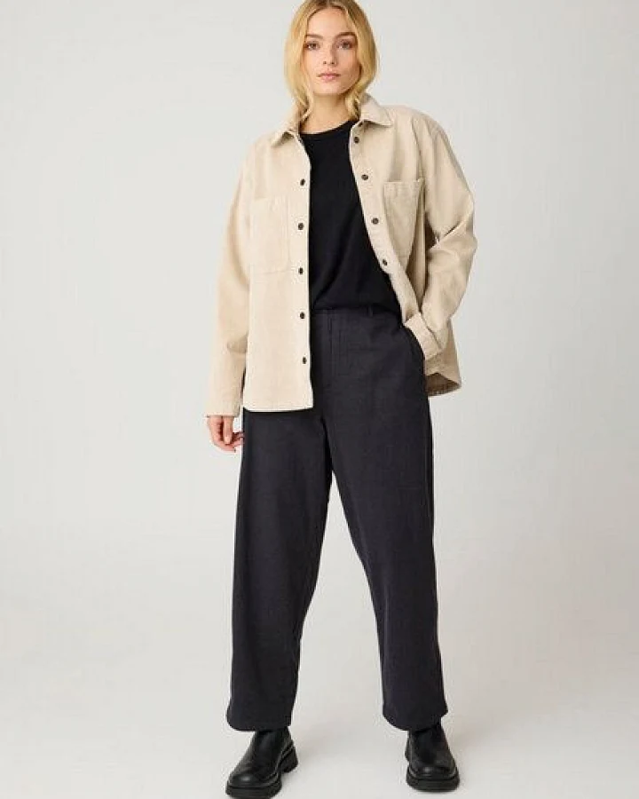 KnowledgeCotton Apparel Flanell Barrel Hose BLOOM aus Bio-Baumwolle