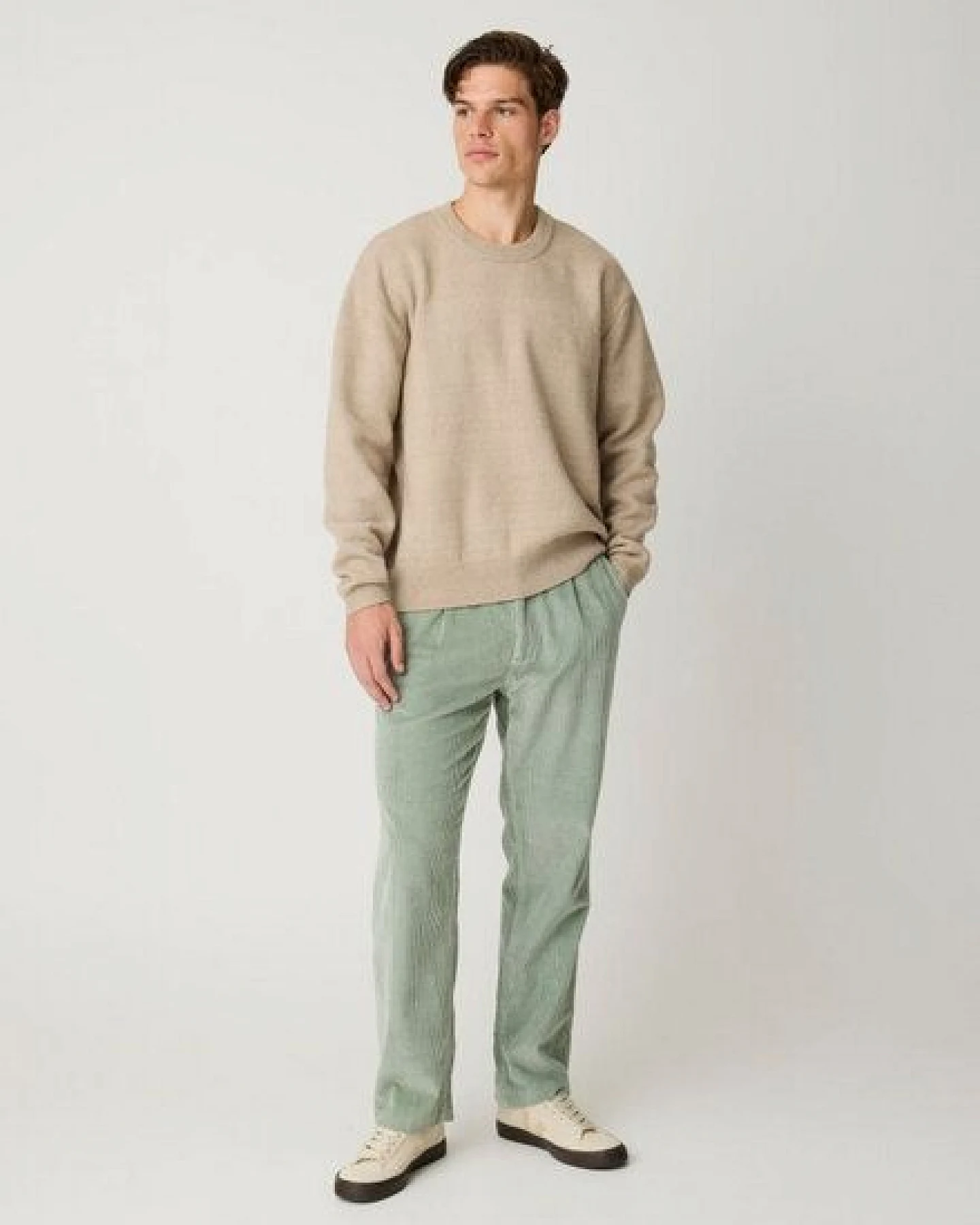 KnowledgeCotton Apparel Lockere Cordhose FIG mit Kordelzug aus Bio-Baumwolle – Ansicht 2