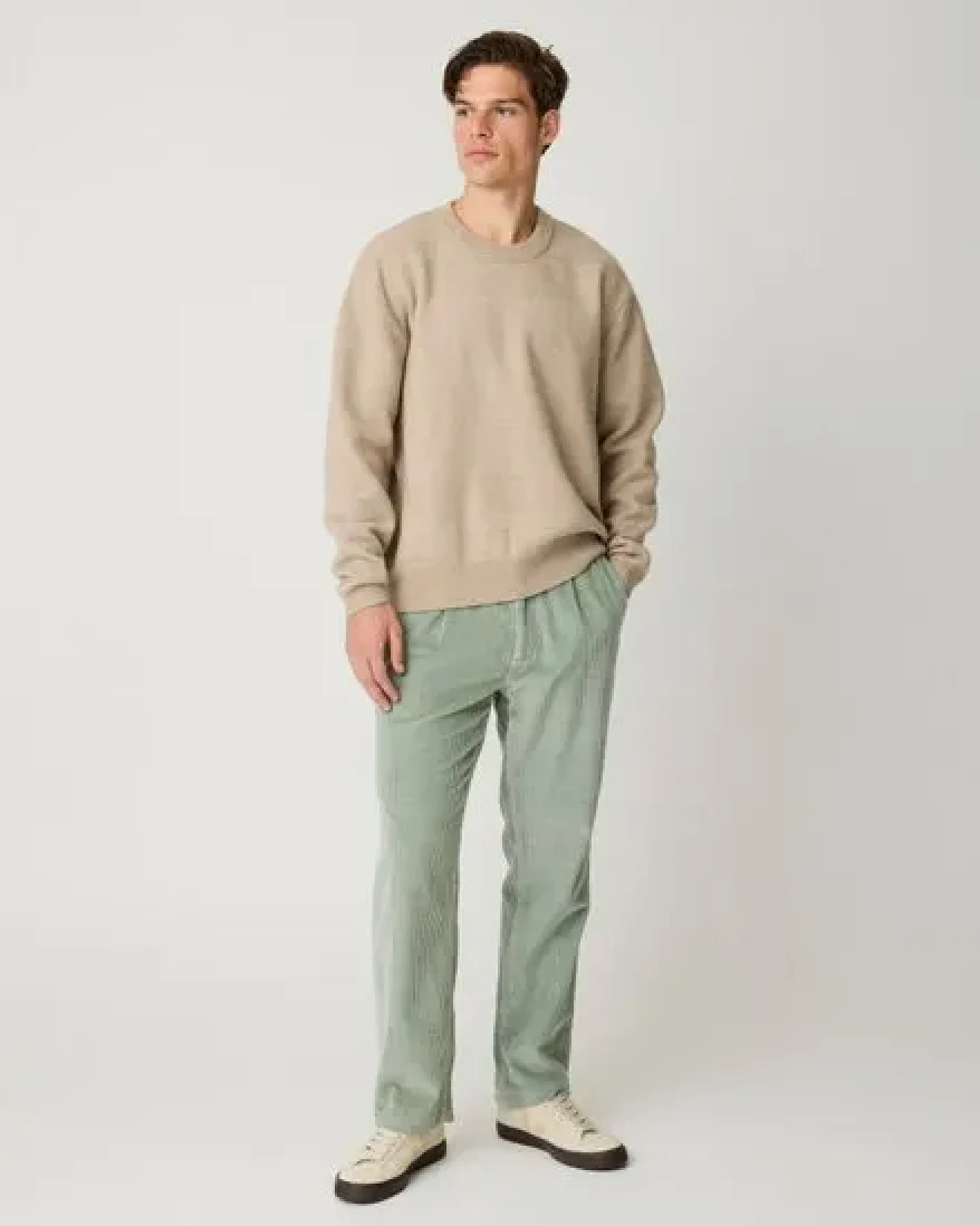 KnowledgeCotton Apparel Lockere Cordhose FIG mit Kordelzug aus Bio-Baumwolle – Ansicht 3