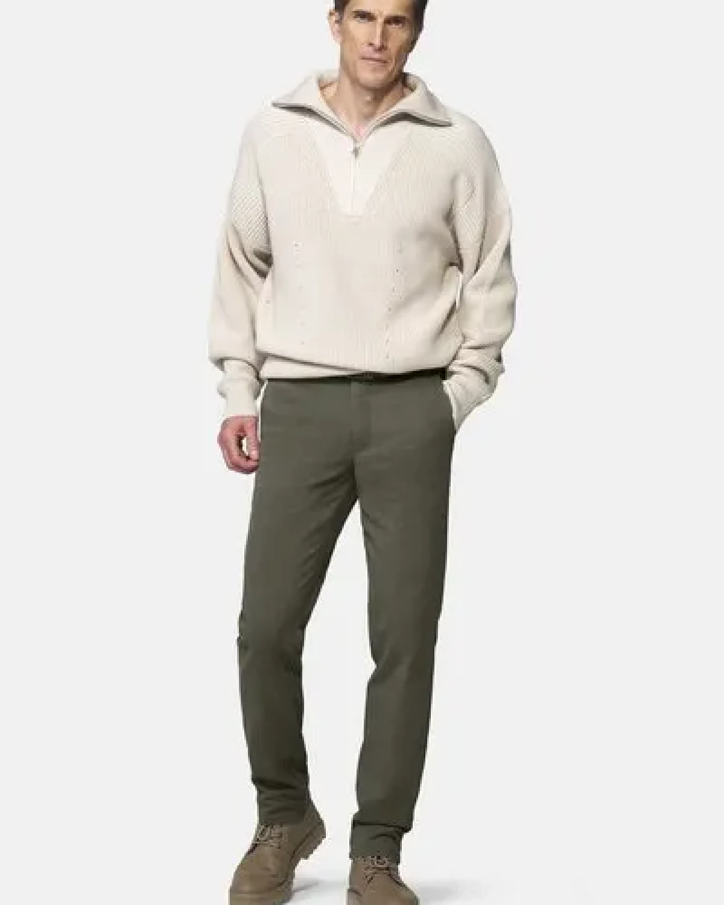 MEYER ACTIVE-Chino im Winter Twill – Ansicht 2