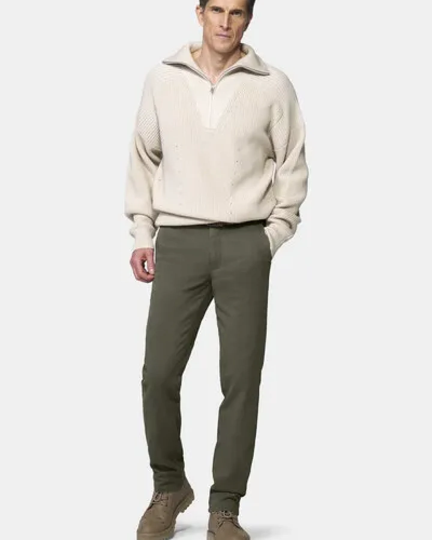 MEYER ACTIVE-Chino im Winter Twill – Ansicht 2