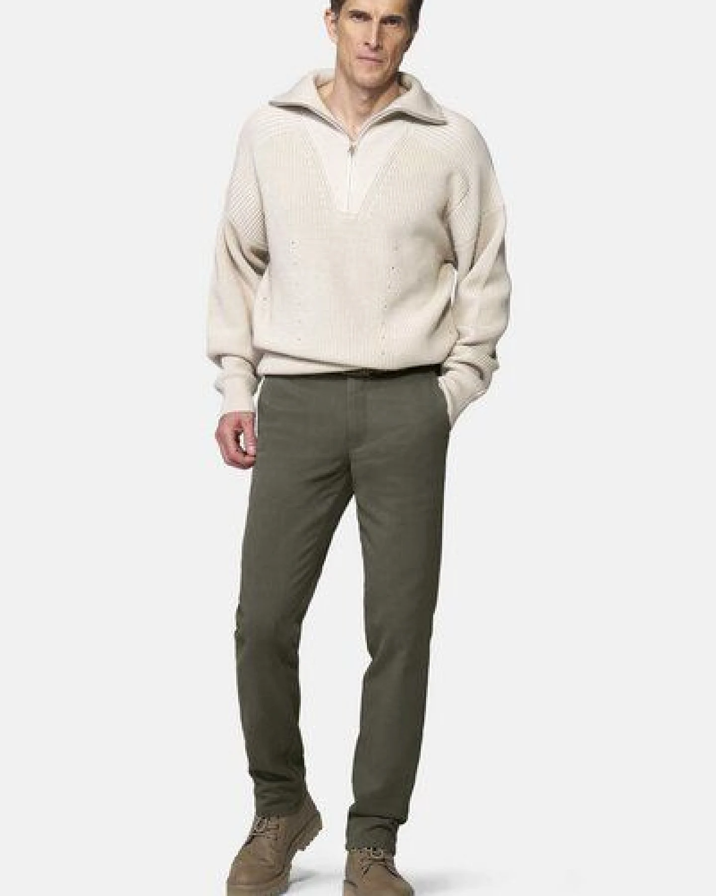 MEYER ACTIVE-Chino im Winter Twill – Ansicht 2