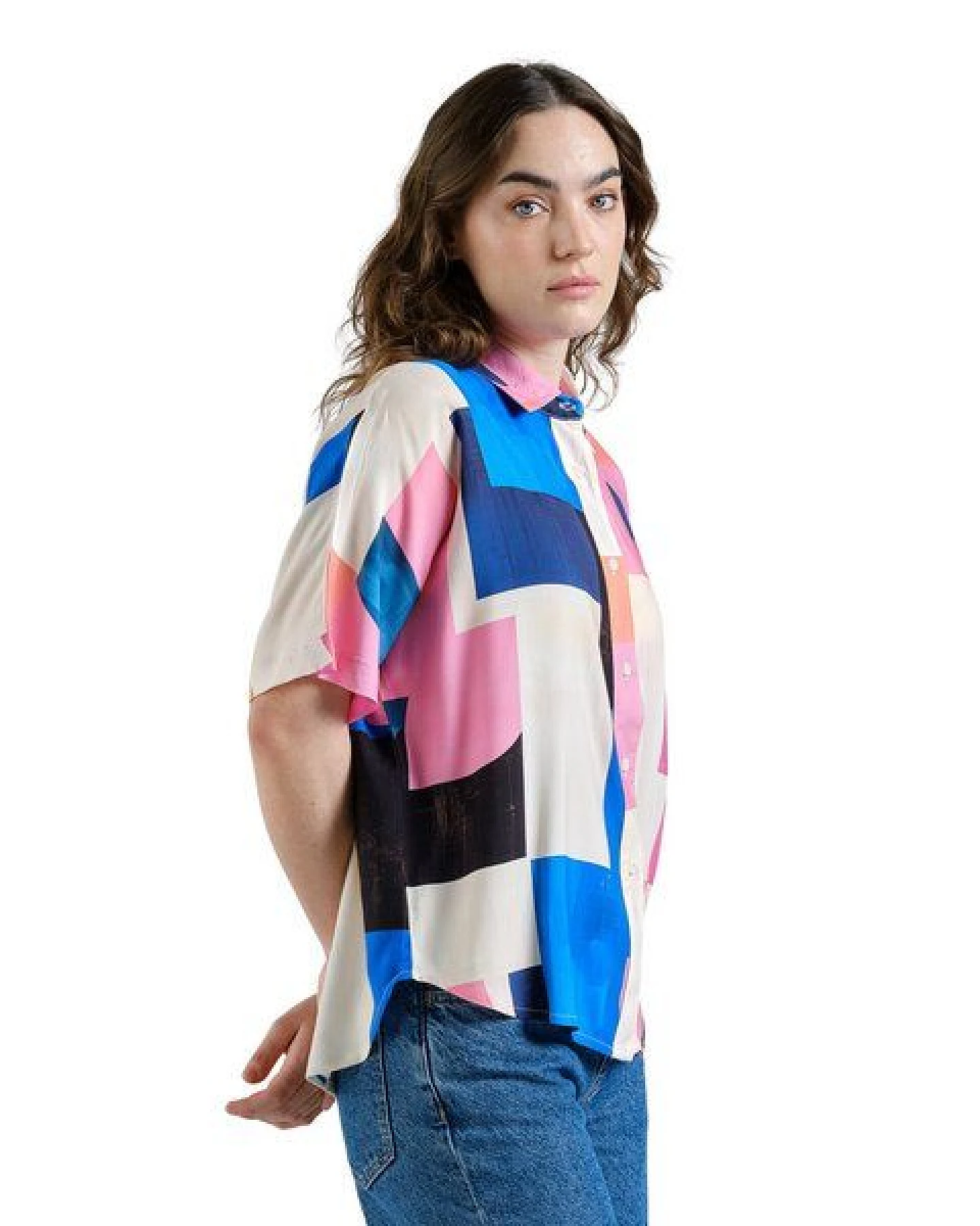 DEDICATED Alsvik - Buntes Shirt aus Lyocell – Ansicht 3