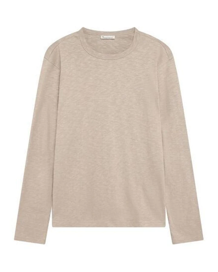 KnowledgeCotton Apparel Langarmshirt Slub-Jersey aus Bio-Baumwolle