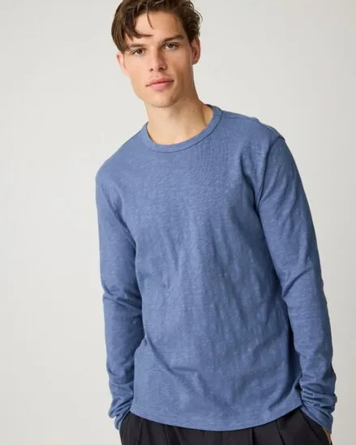 KnowledgeCotton Apparel Langarmshirt Slub-Jersey aus Bio-Baumwolle