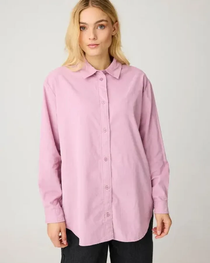 KnowledgeCotton Apparel Lockeres Cordhemd VEGA aus Bio-Baumwolle