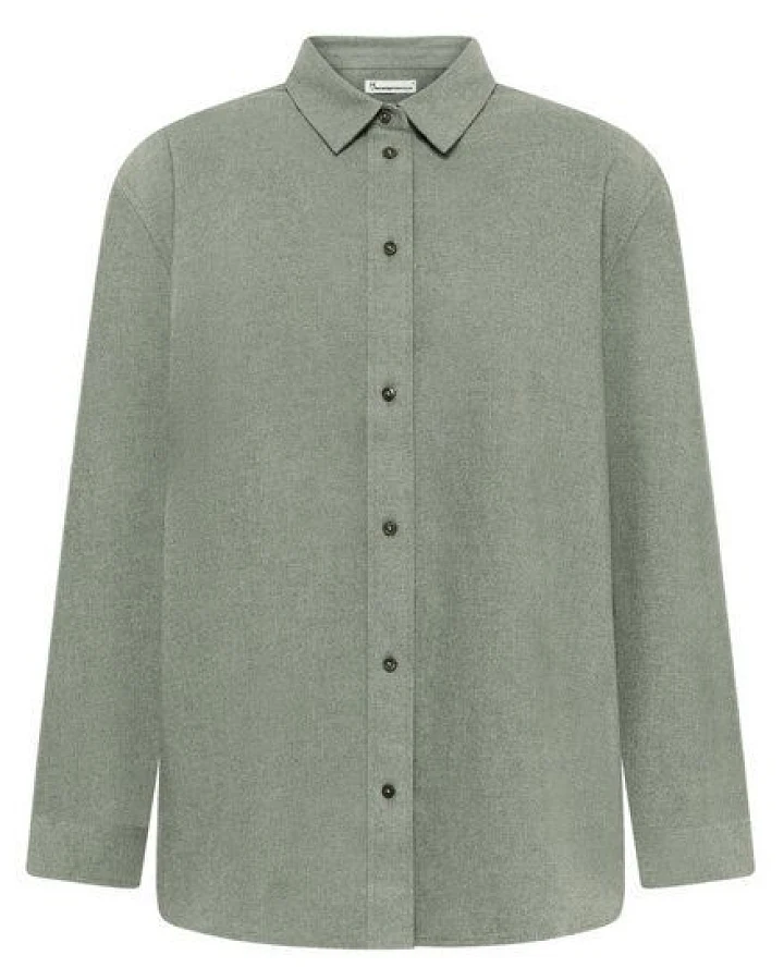KnowledgeCotton Apparel Lockeres Flanellhemd VEGA aus Bio-Baumwolle