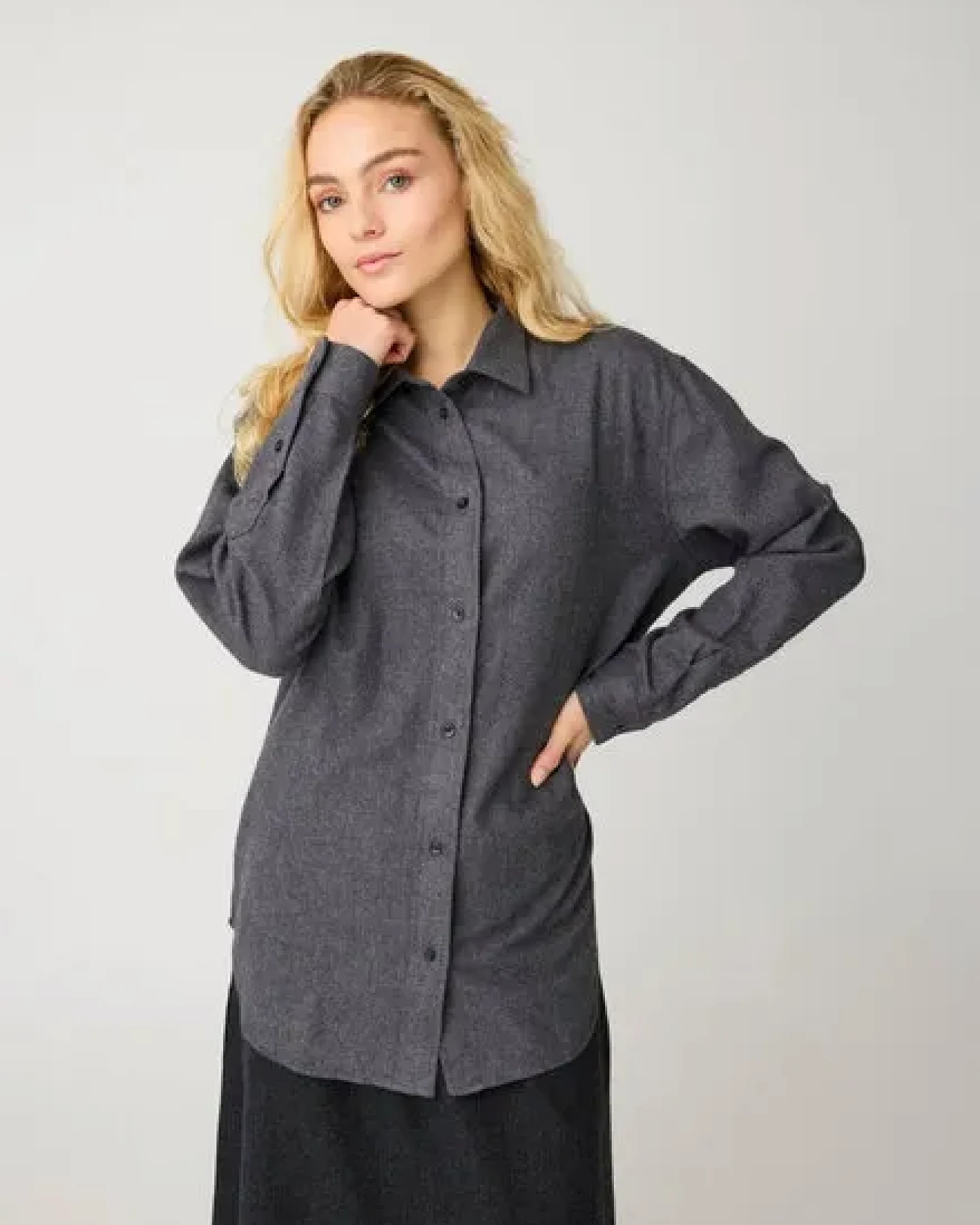 KnowledgeCotton Apparel Lockeres Flanellhemd VEGA aus Bio-Baumwolle – Ansicht 4