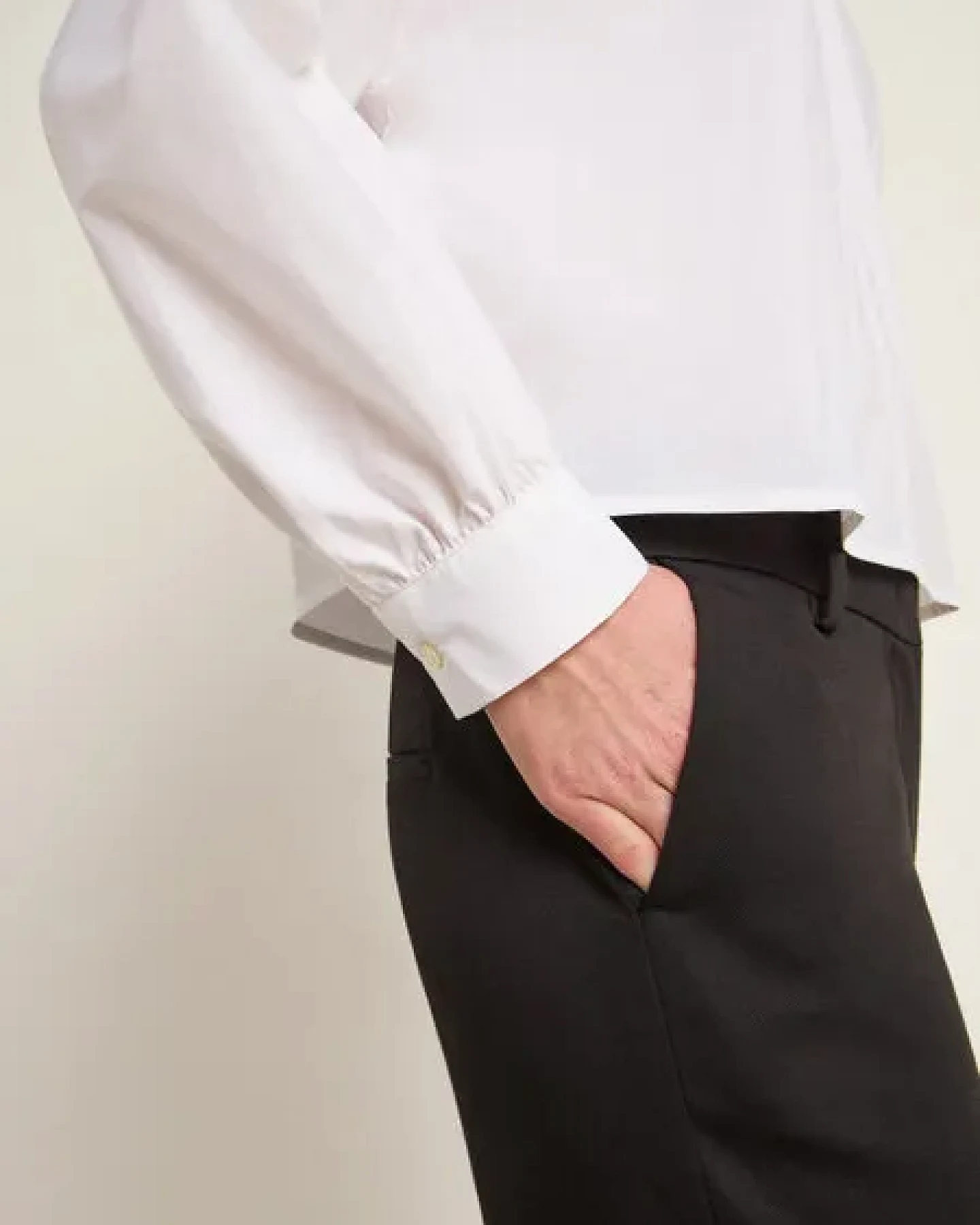 LANIUS Bluse mit Kräuseln (GOTS) aus Bio-Baumwolle – Ansicht 4