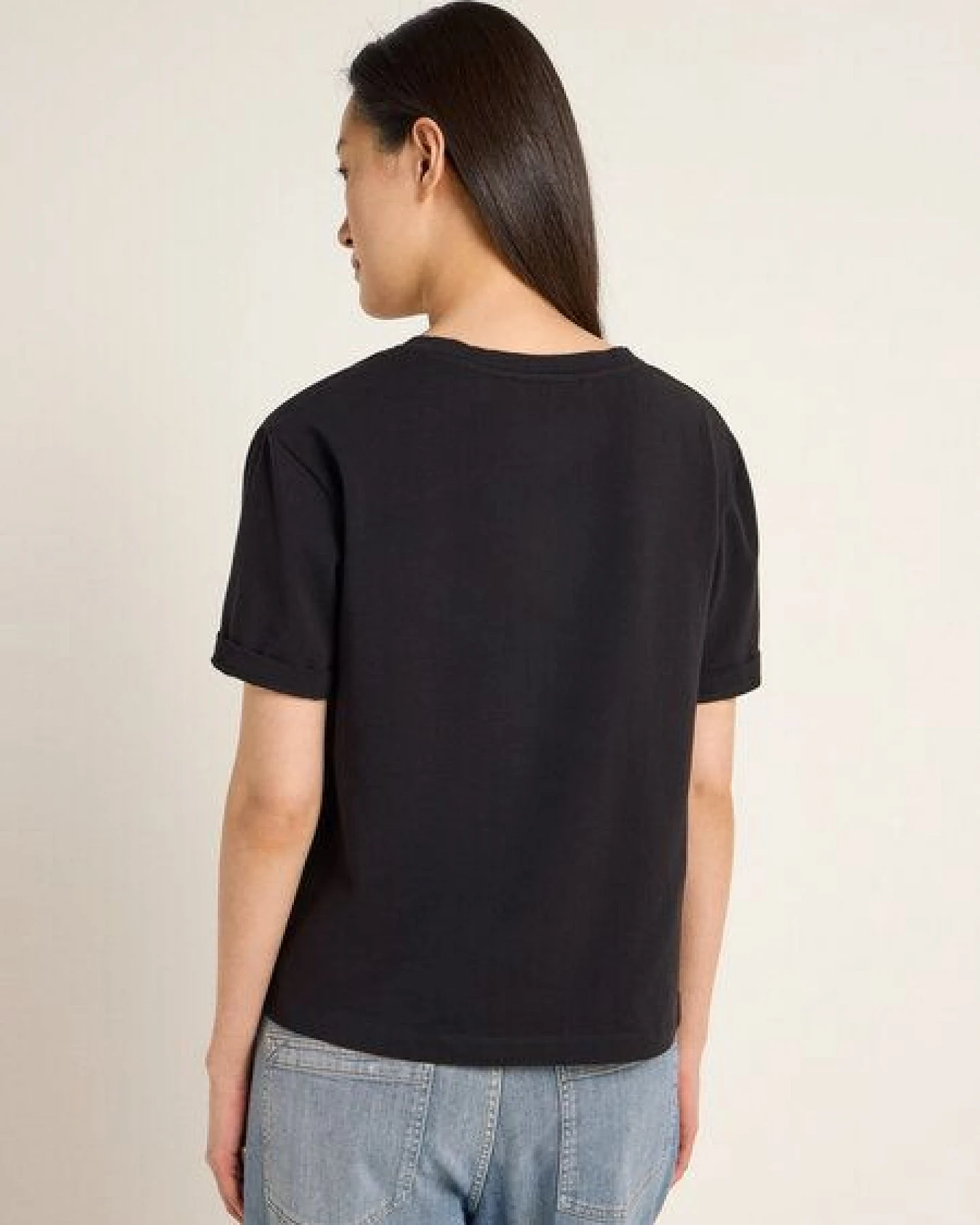 LANIUS Shirt mit V-Ausschnitt (GOTS) aus Bio-Baumwolle – Ansicht 4